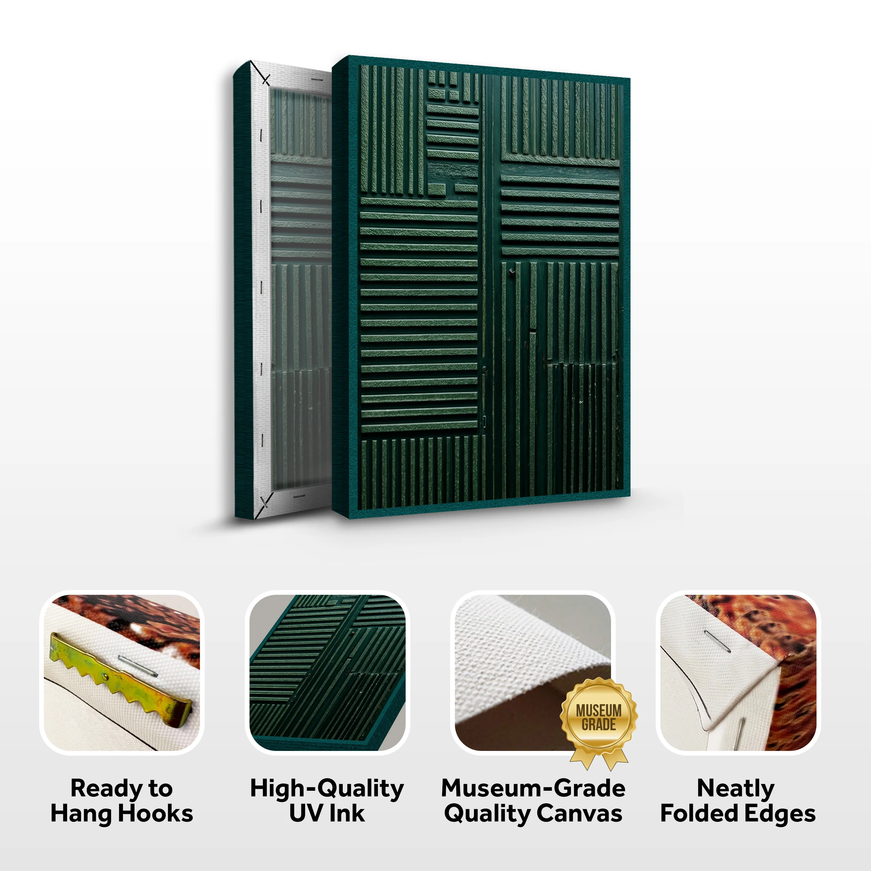 Green Abstract Patterns Wall Art - Image 8