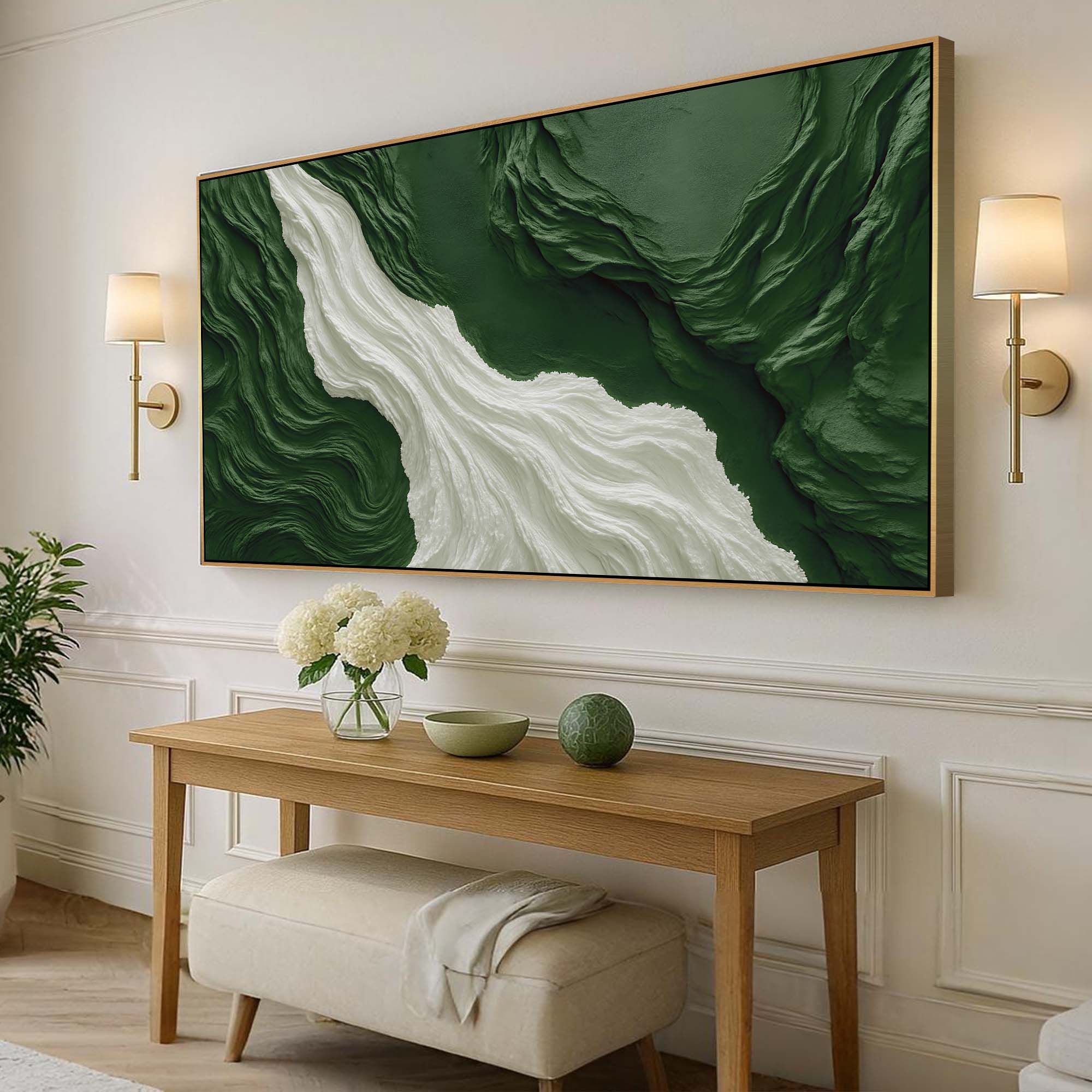 Green Rivers Abstract Wall Art - Image 4
