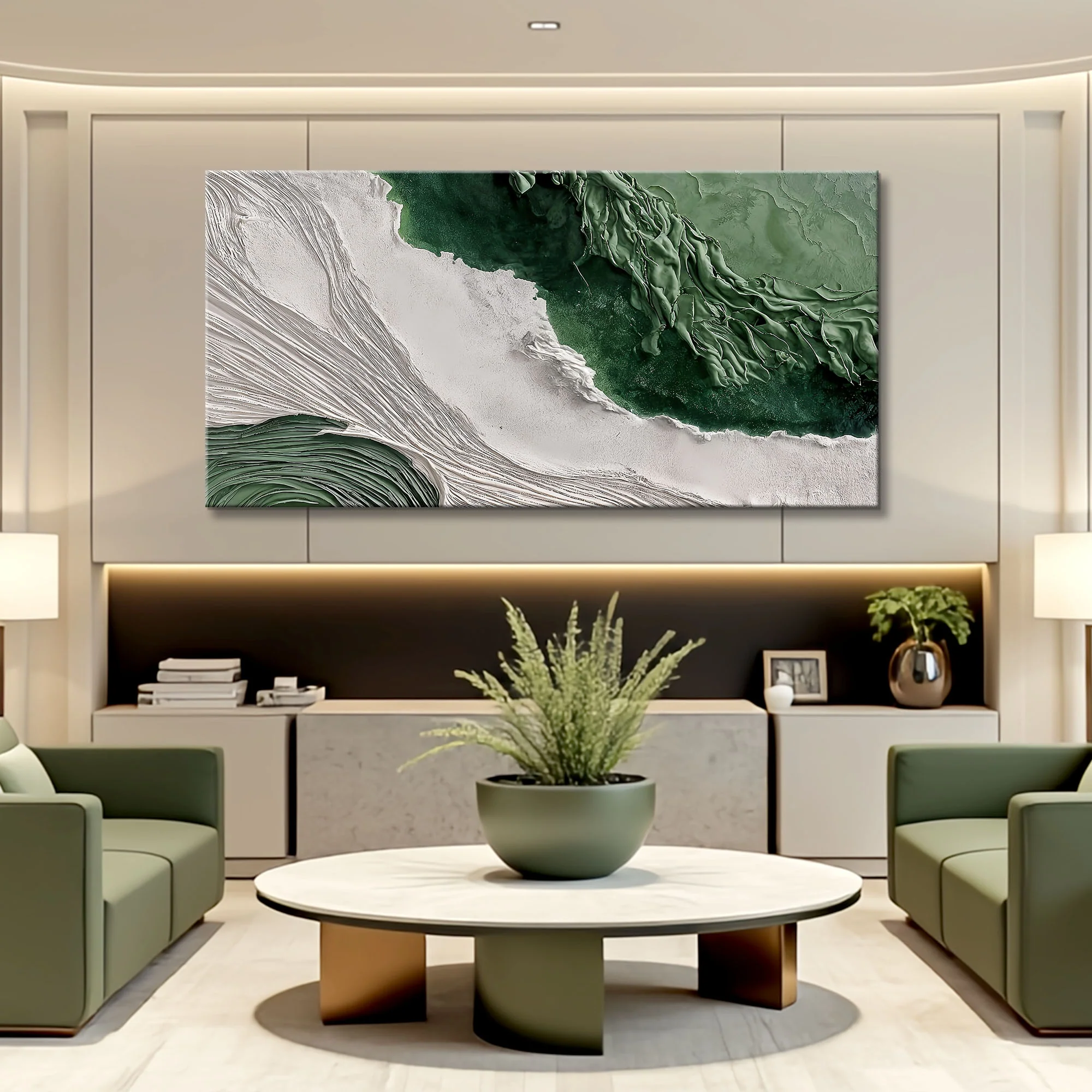 Green Rivers Abstract Wall Art II - Image 3