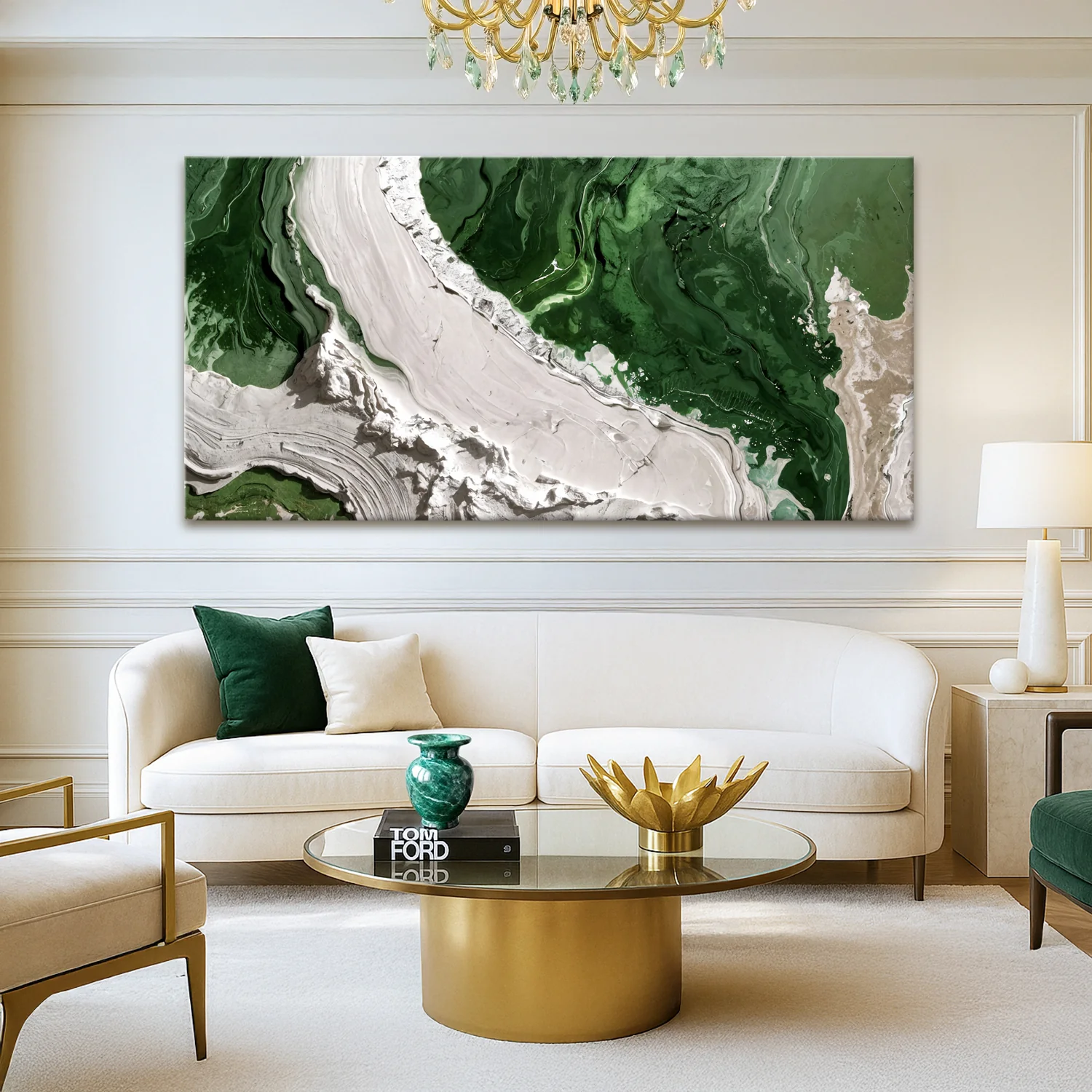 Green Rivers Abstract Wall Art IV - Image 2