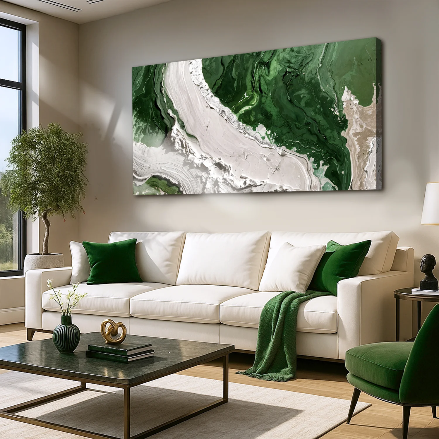 Green Rivers Abstract Wall Art IV - Image 4