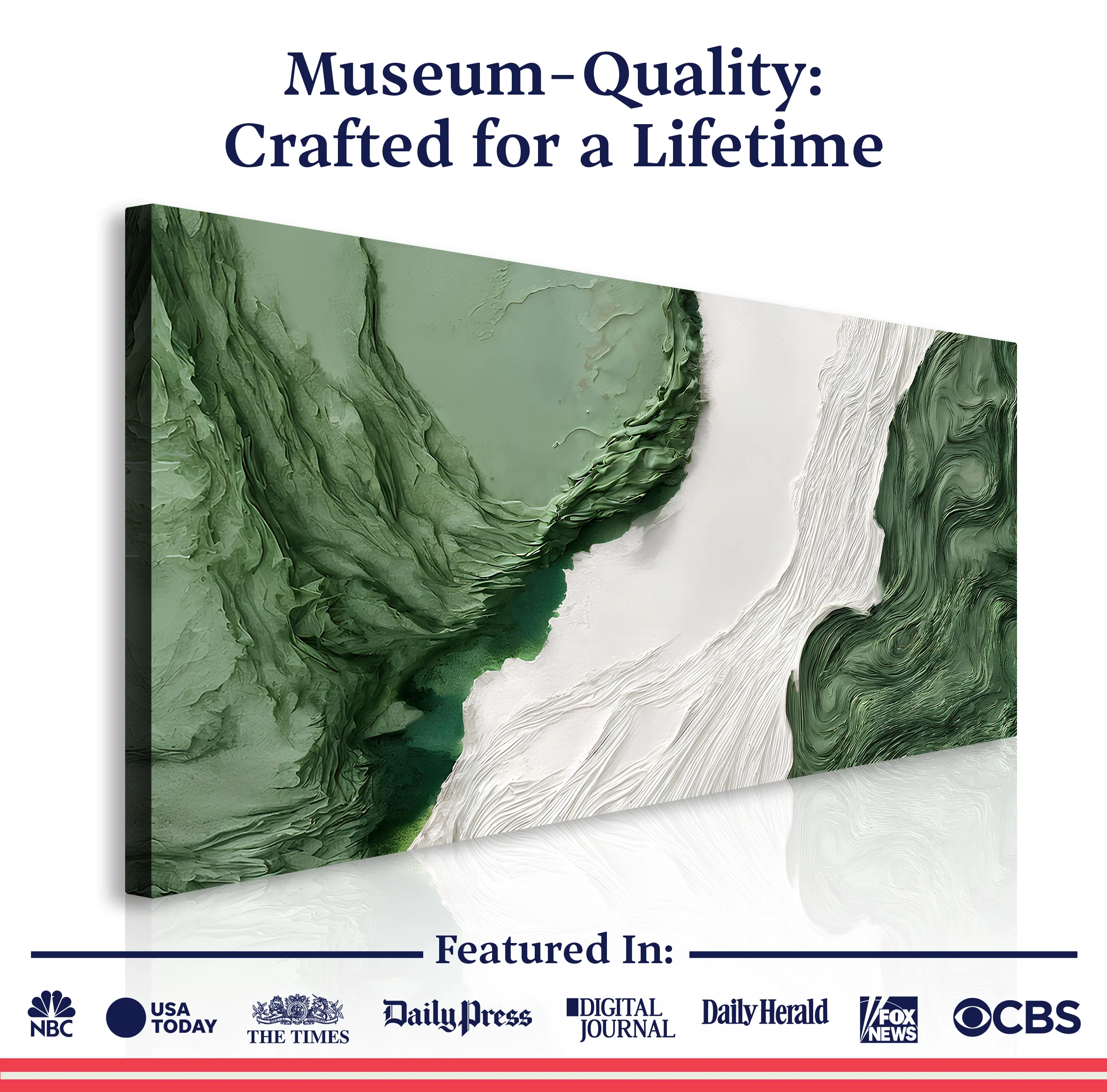 Green Rivers Abstract Wall Art V - Image 6