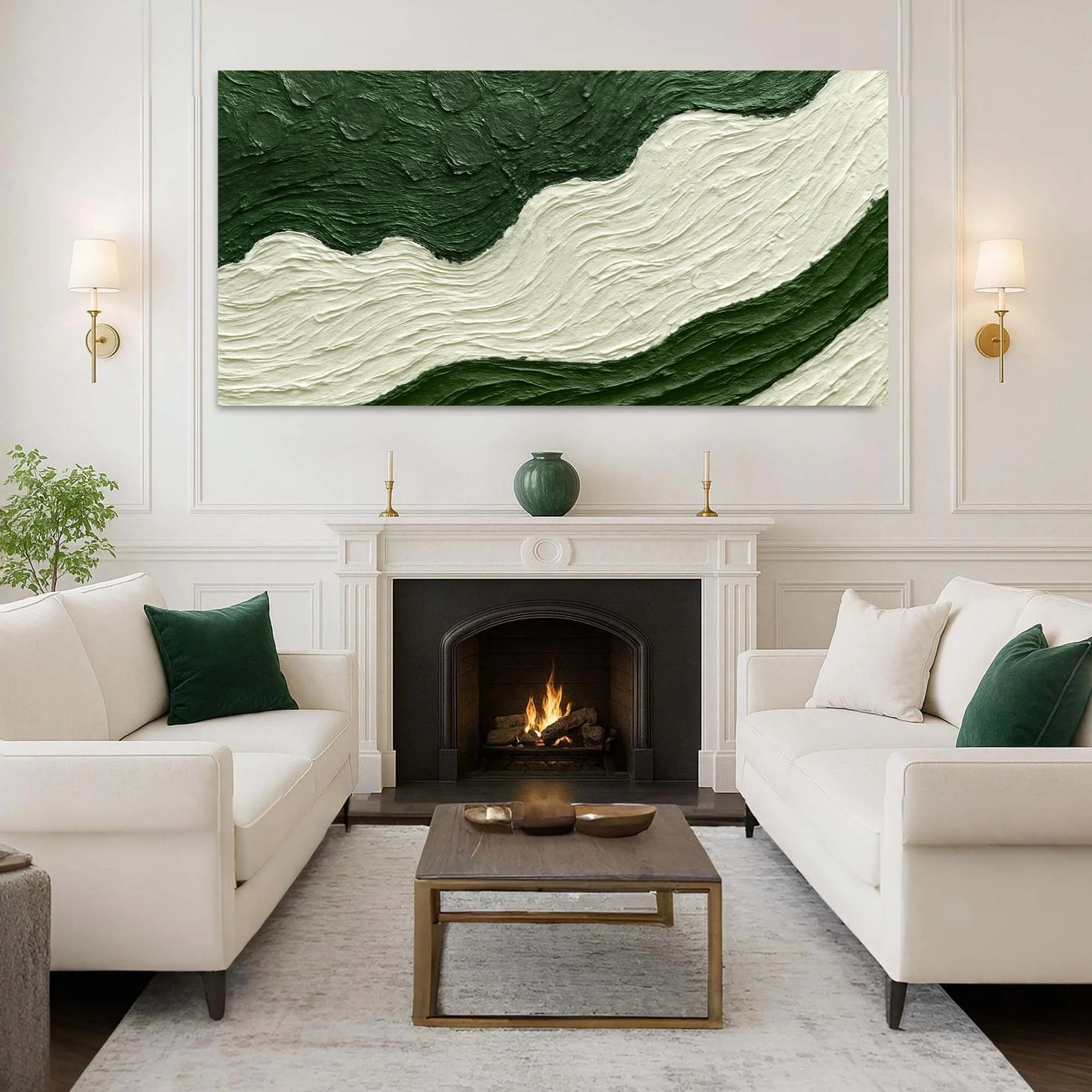 Green Rivers Abstract Wall Art VII - Image 4
