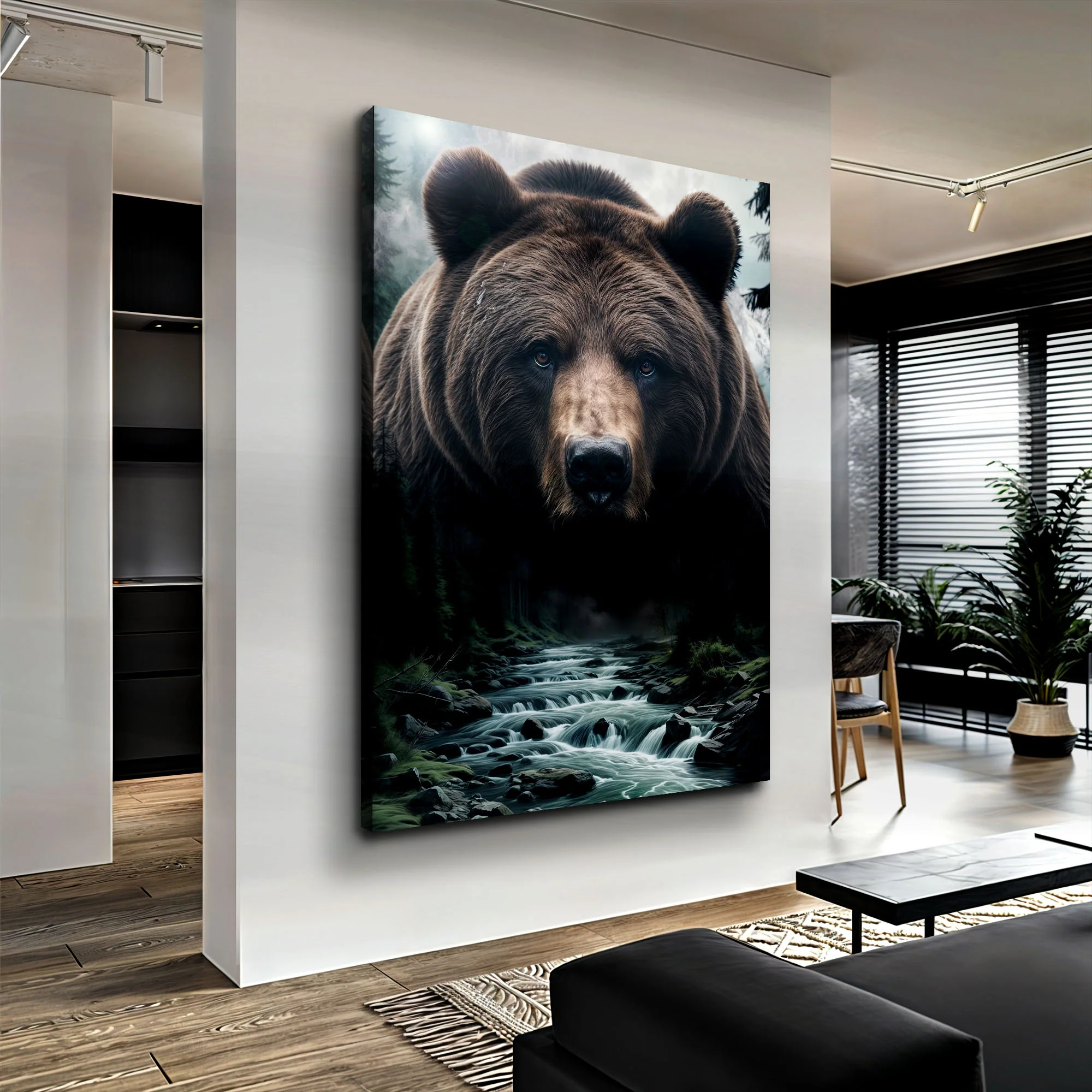 Grizzly Bear Double Exposure Wall Art - Image 2