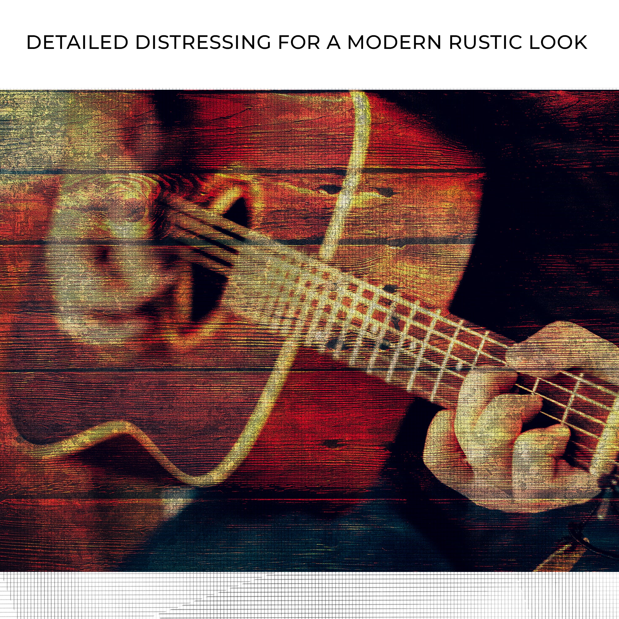 Guitar Grunge Canvas Wall Art - Image 4