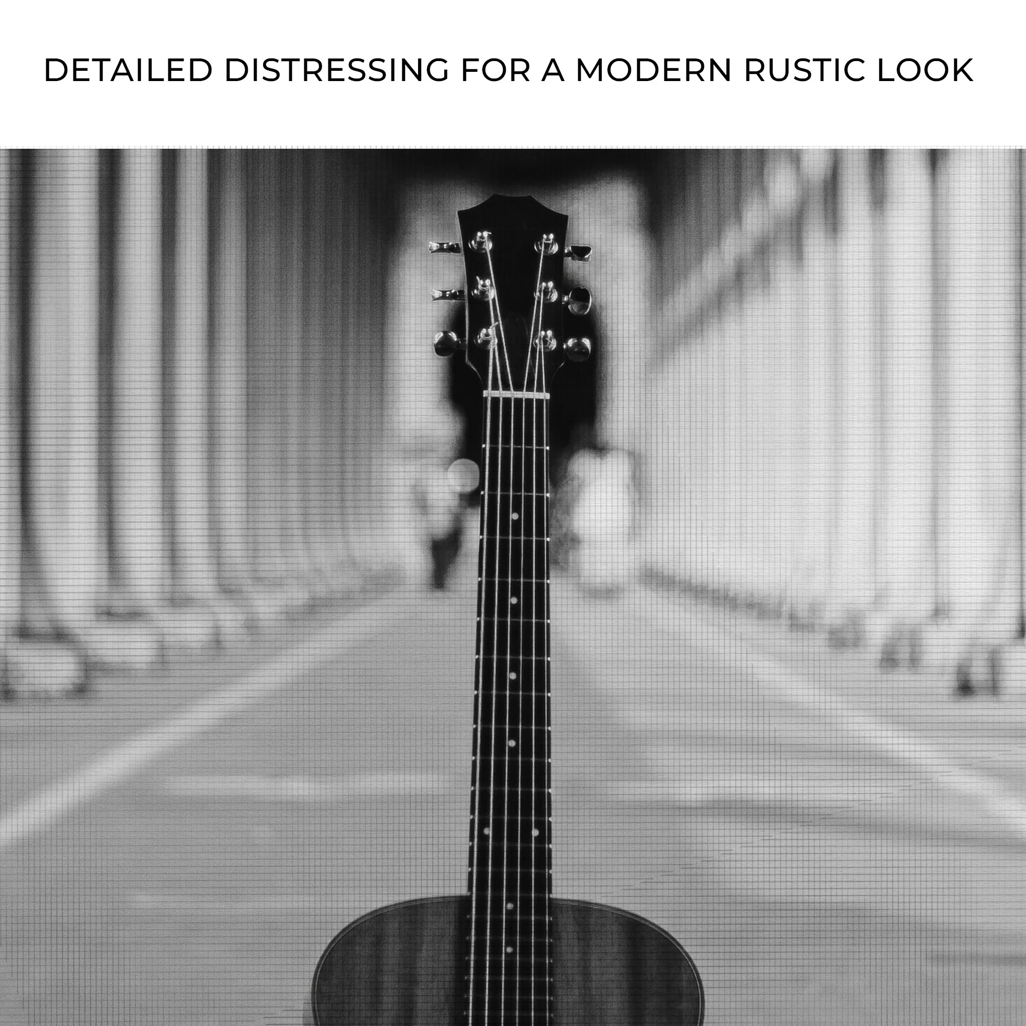 Guitar Monochrome Canvas Wall Art - Image 4