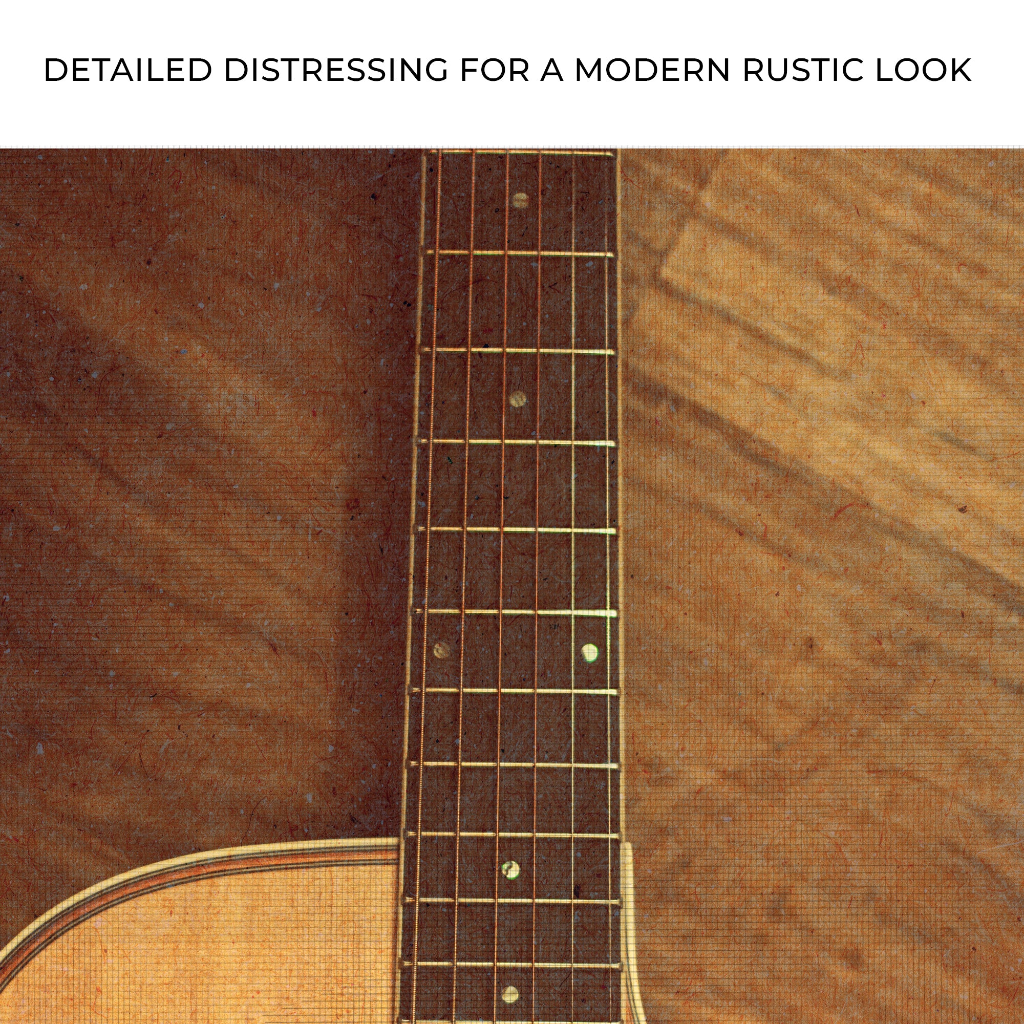 Guitar Sepia Canvas Wall Art - Image 4