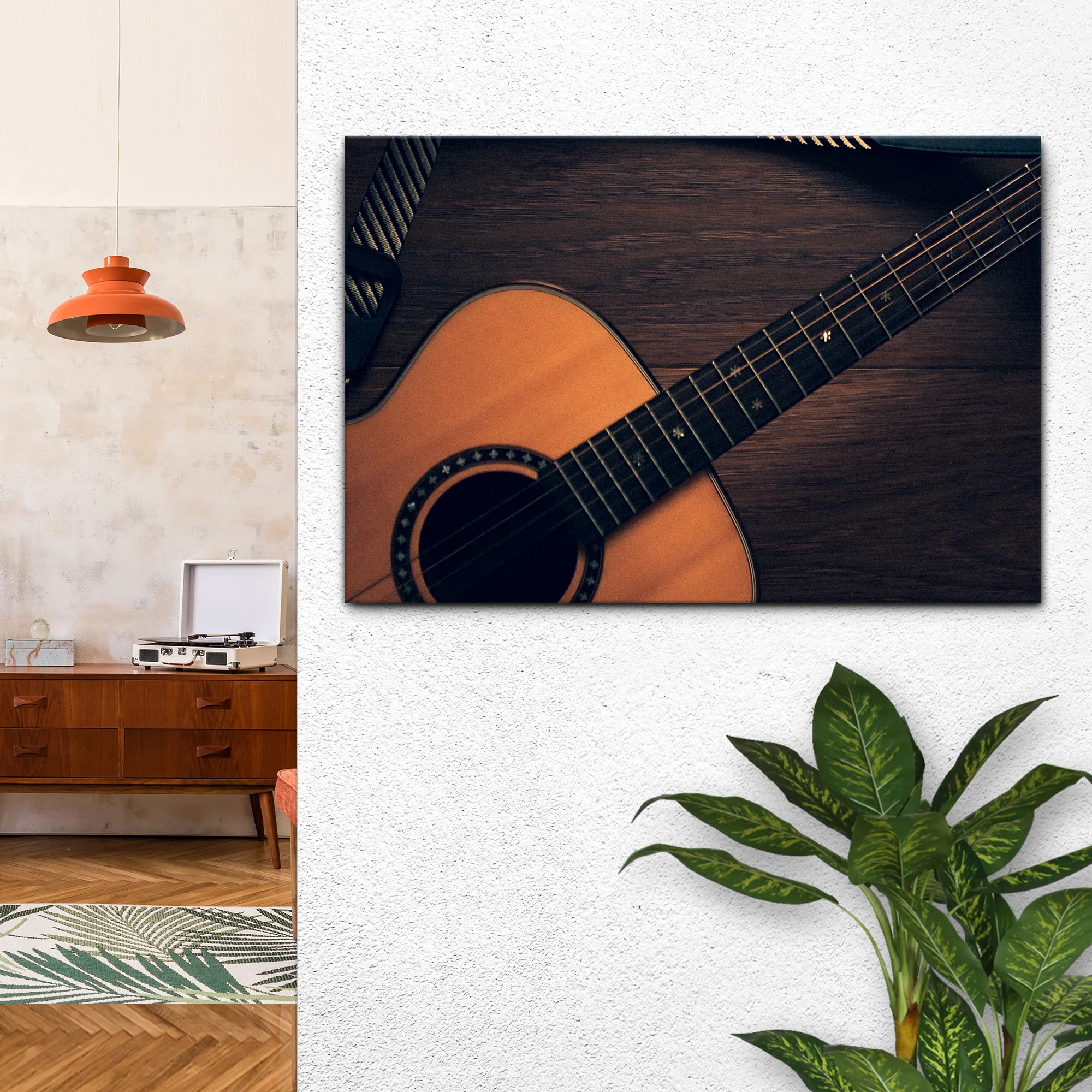 Guitar Up Close Canvas Wall Art - Image 3