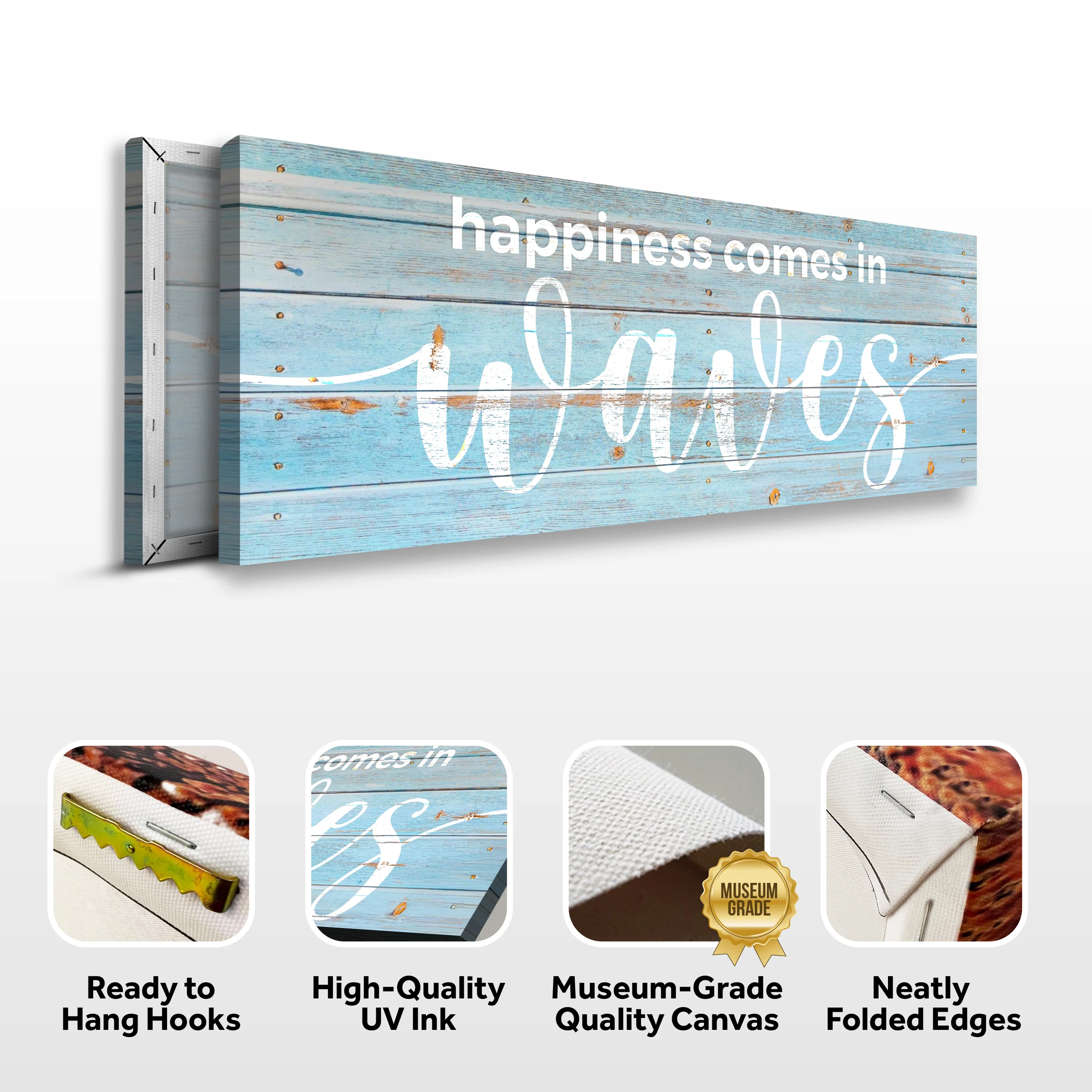 Happiness Comes In Waves Sign - Image 6