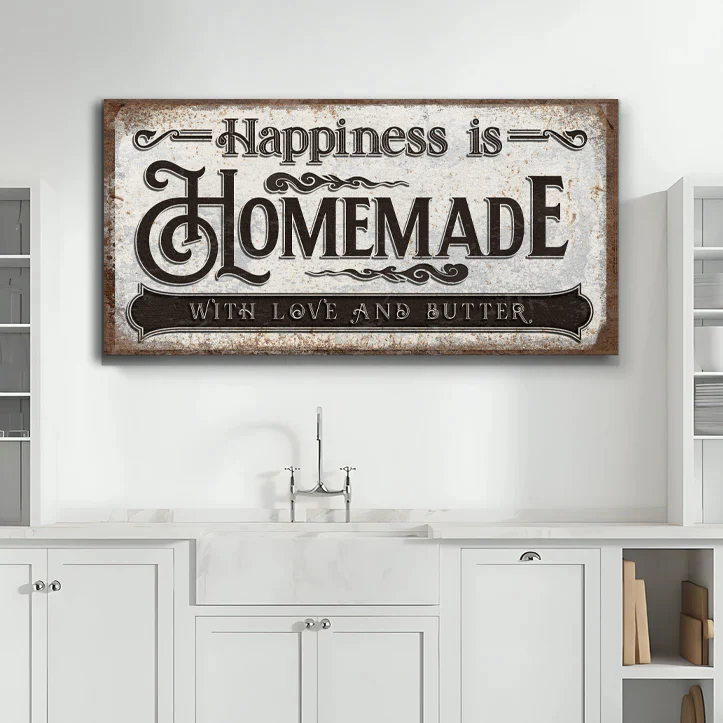 Happiness Is Homemade With Love And Butter Sign - Image 2