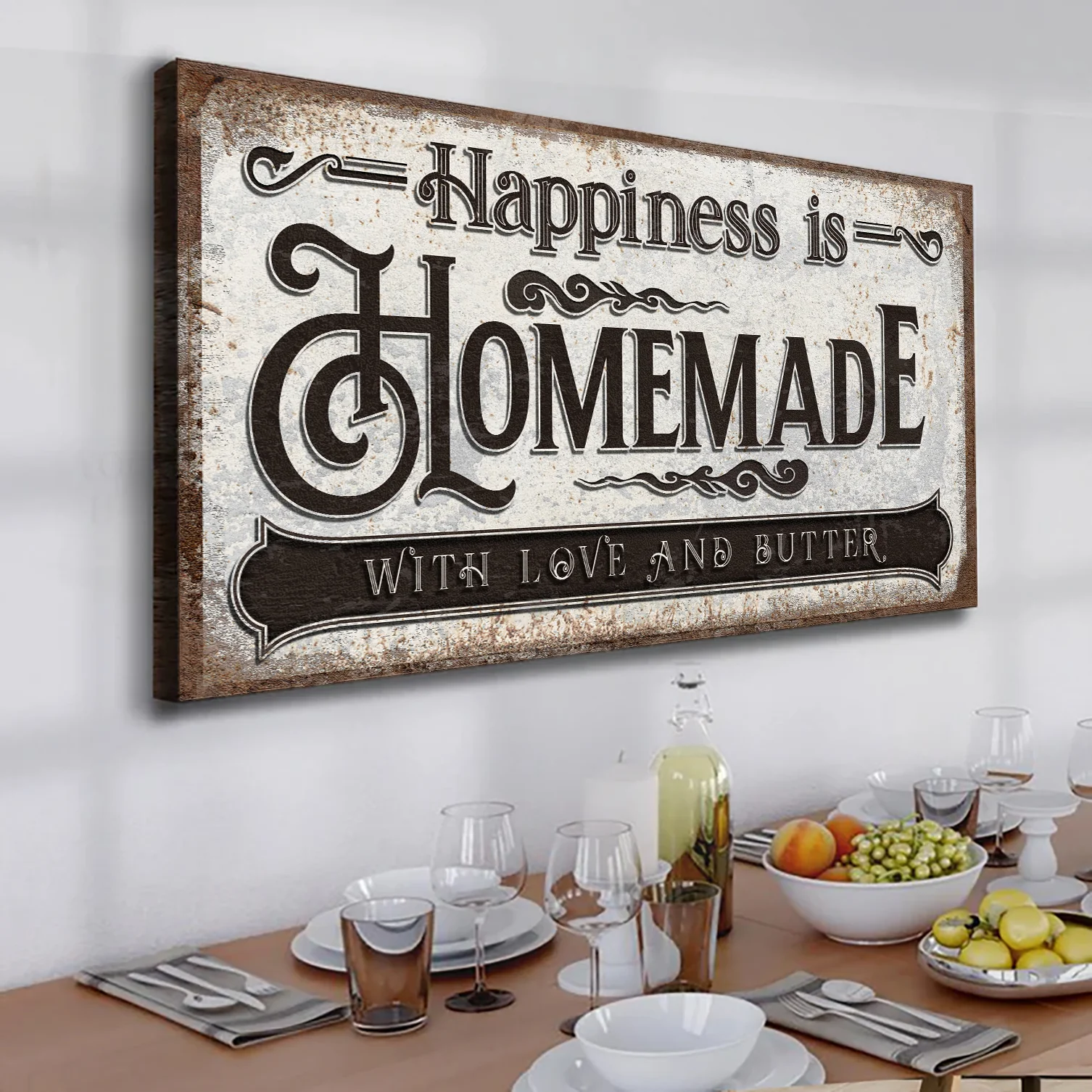 Happiness Is Homemade With Love And Butter Sign - Image 3
