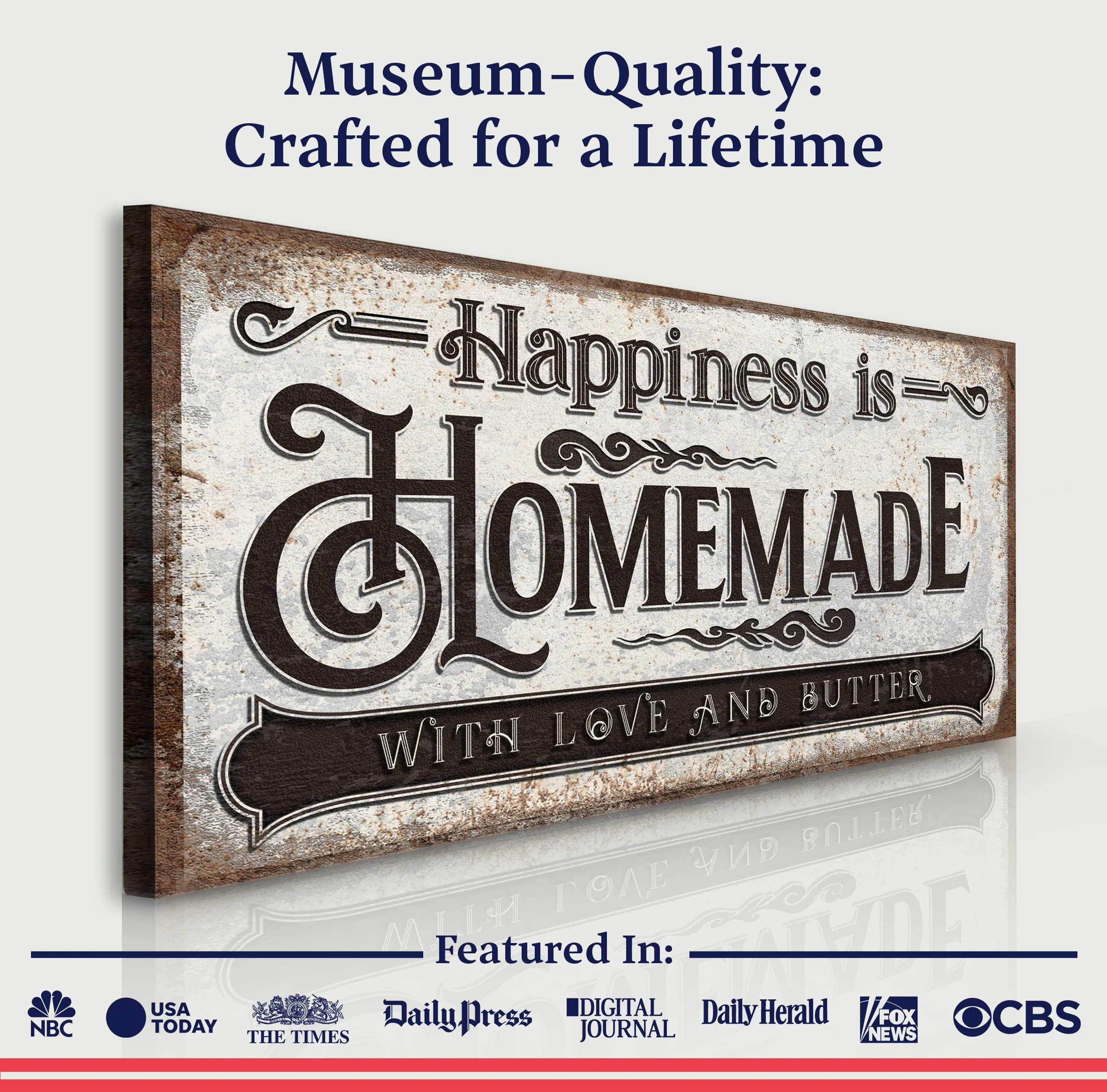 Happiness Is Homemade With Love And Butter Sign - Image 5