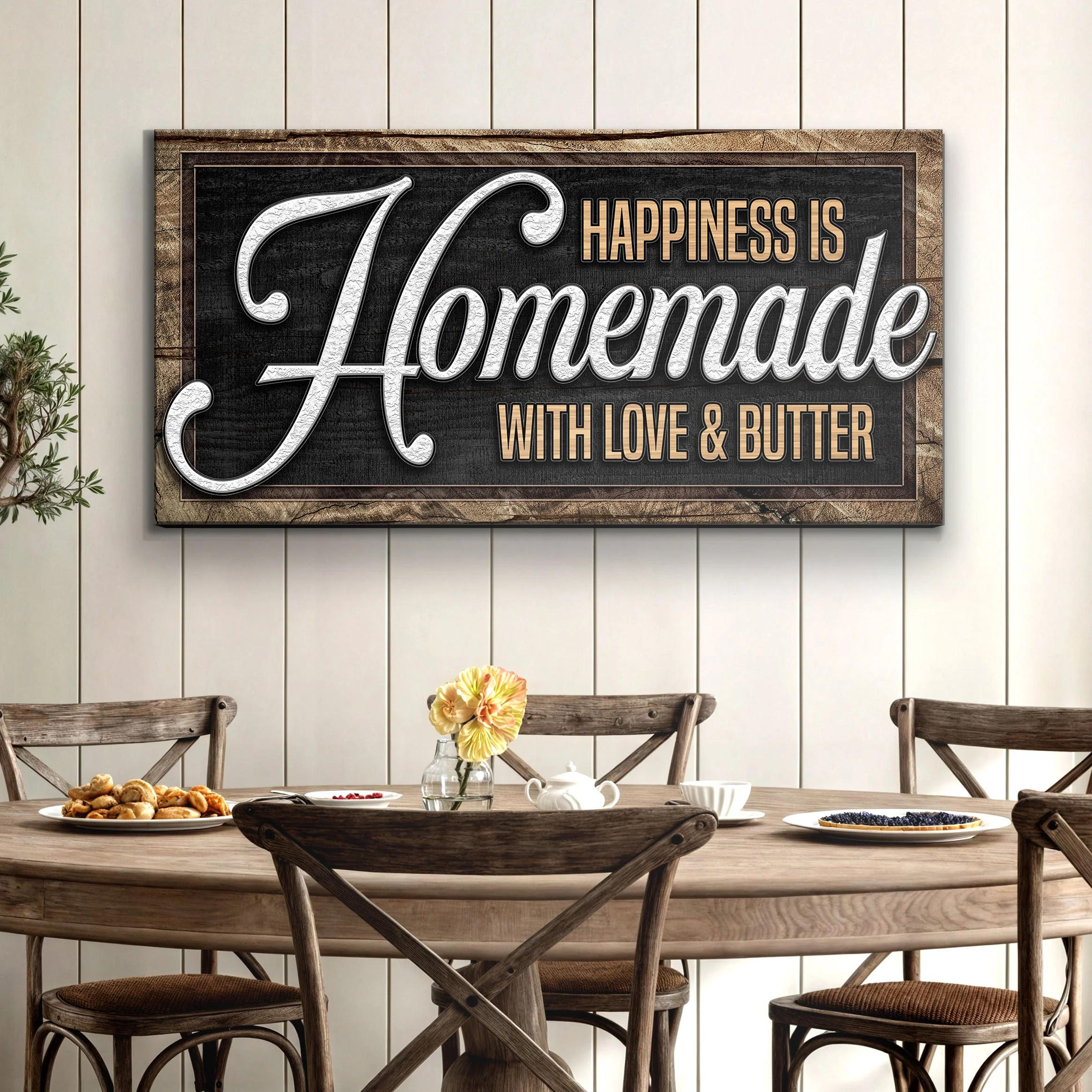 Happiness Is Homemade With Love And Butter Sign II - Image 2
