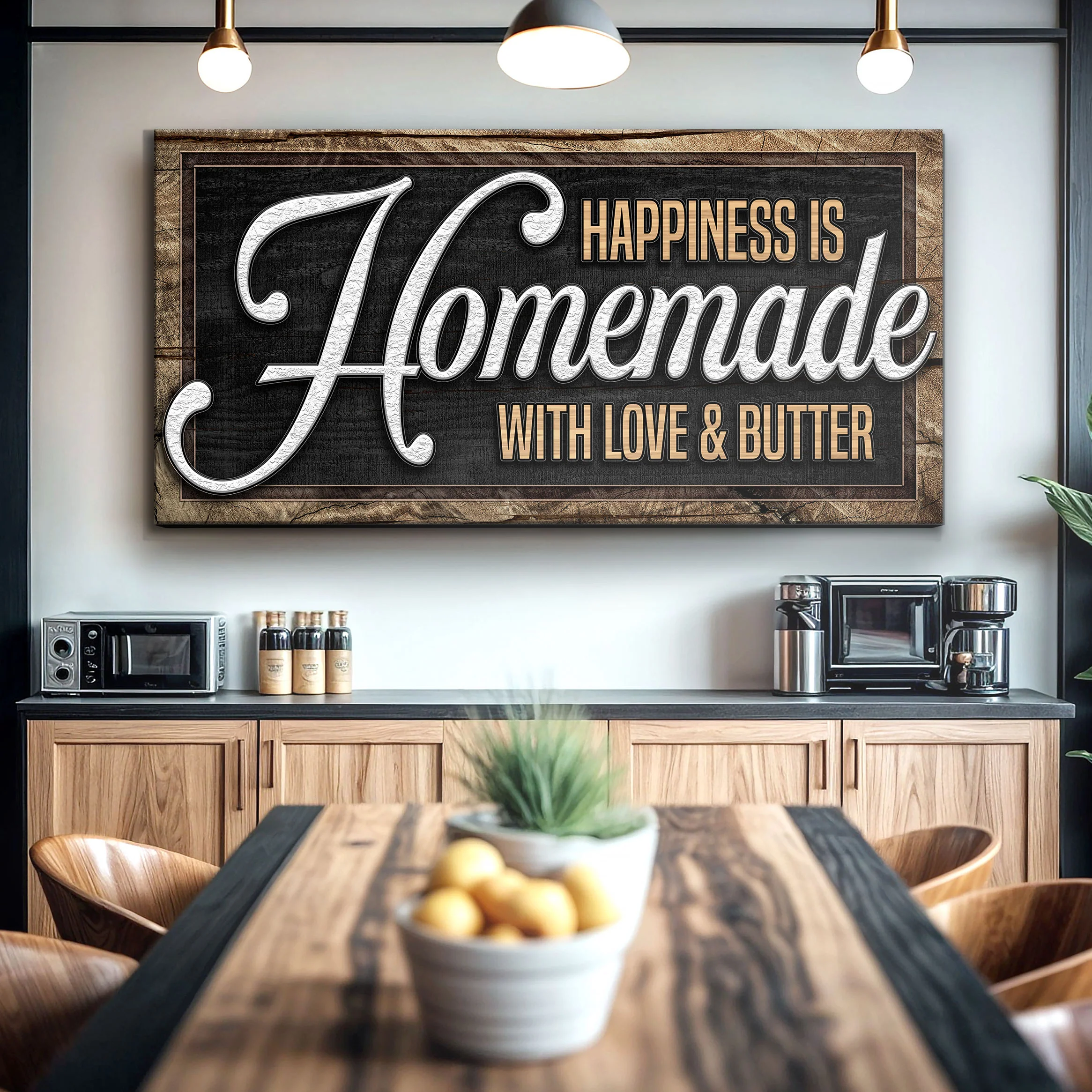 Happiness Is Homemade With Love And Butter Sign II - Image 3
