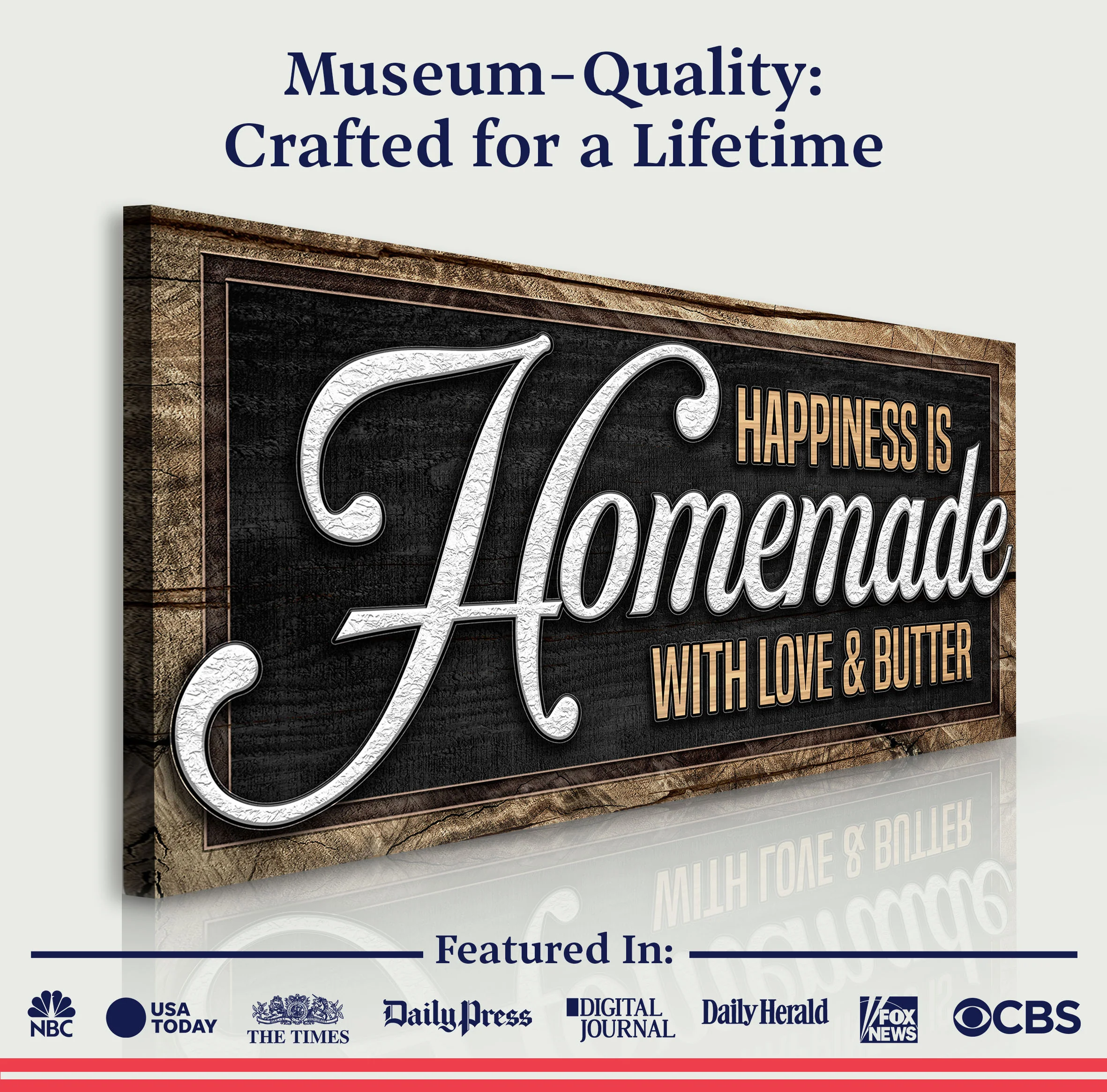 Happiness Is Homemade With Love And Butter Sign II - Image 6