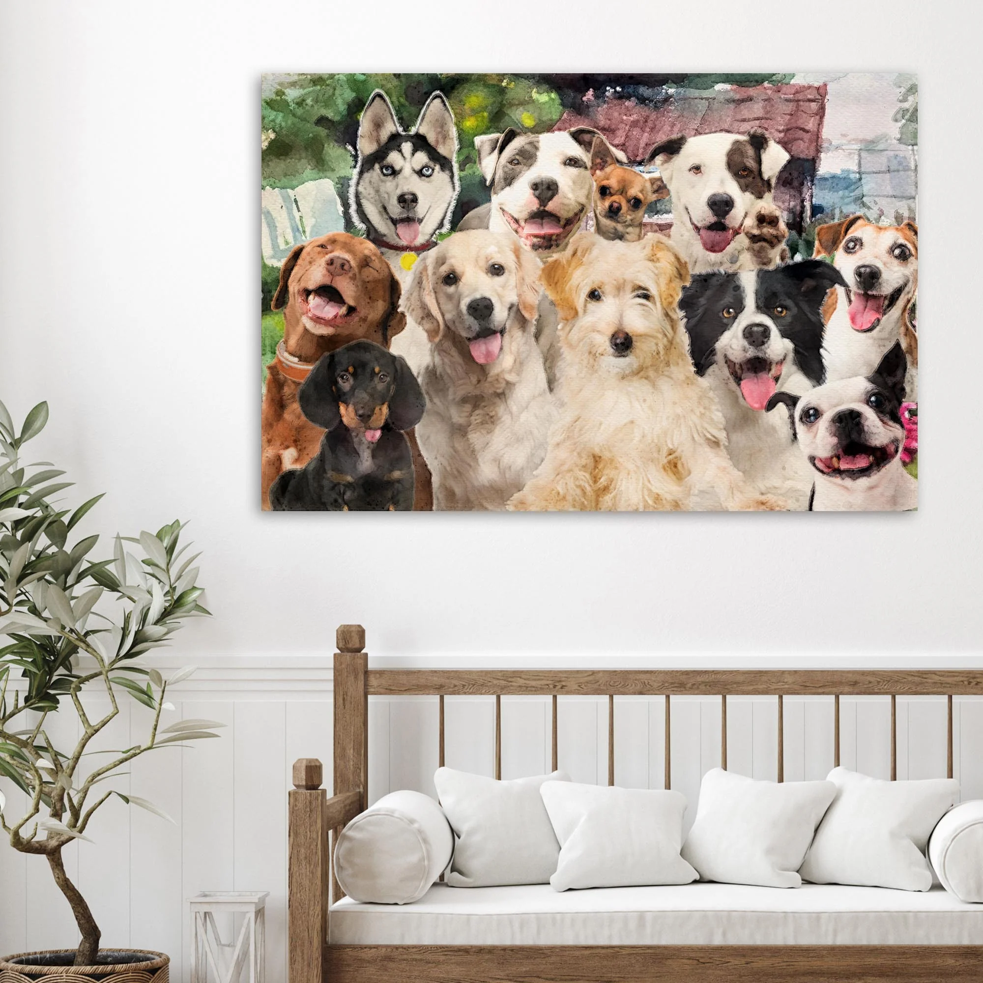 Happy Dogs Canvas Wall Art - Image 2