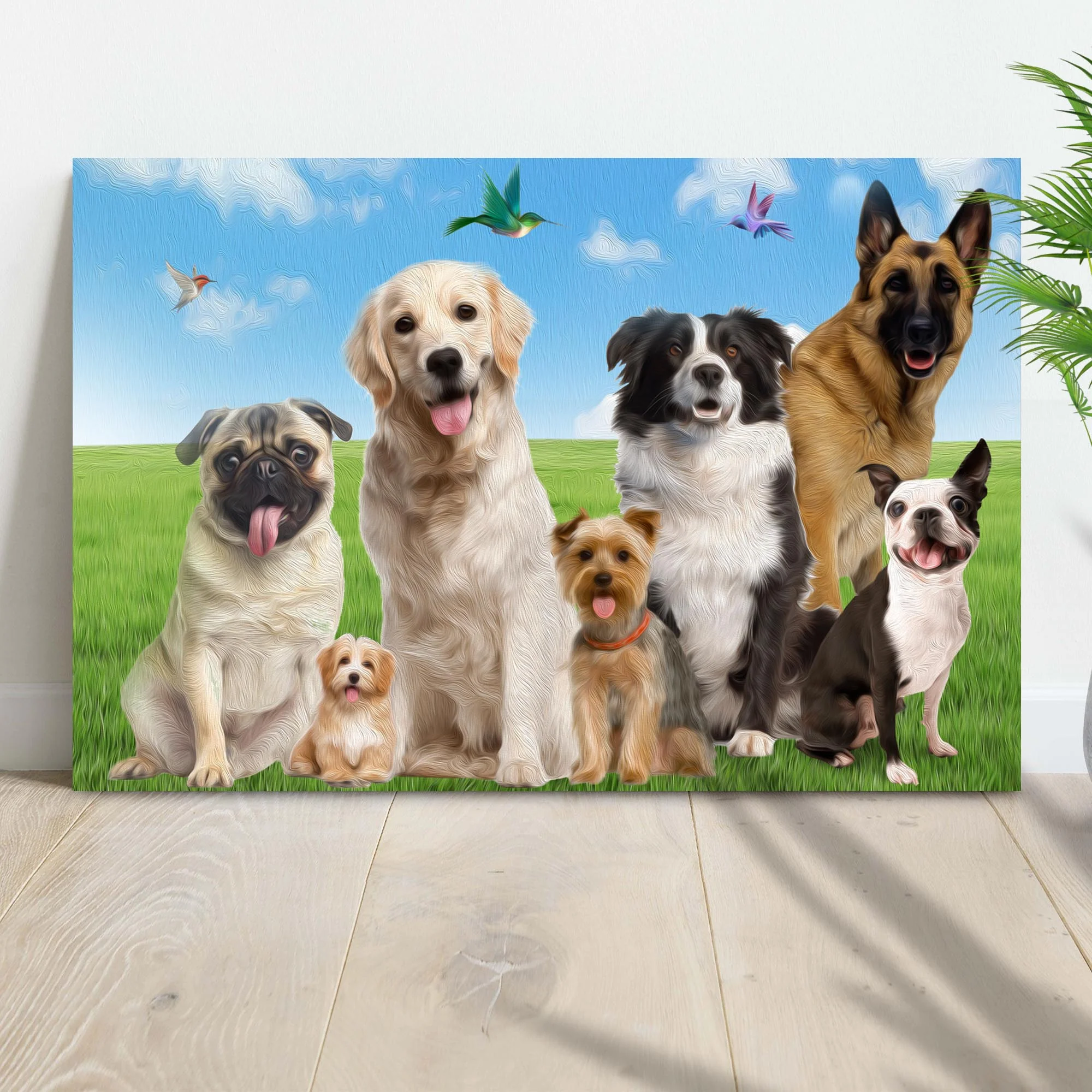 Happy Dogs Pet Canvas Wall Art - Image 2