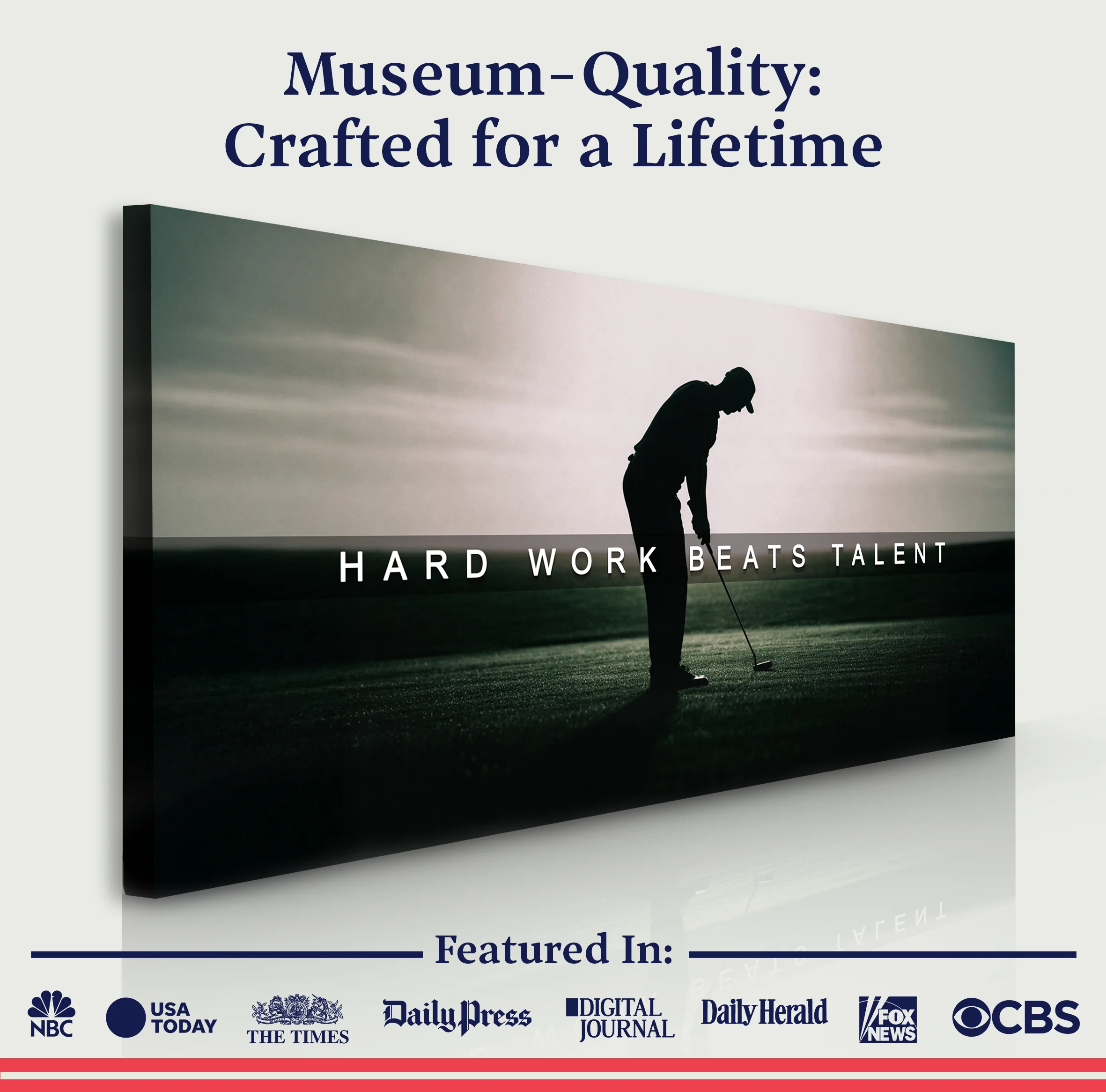 Hard Work Beats Talent Wall Sign - Image 6