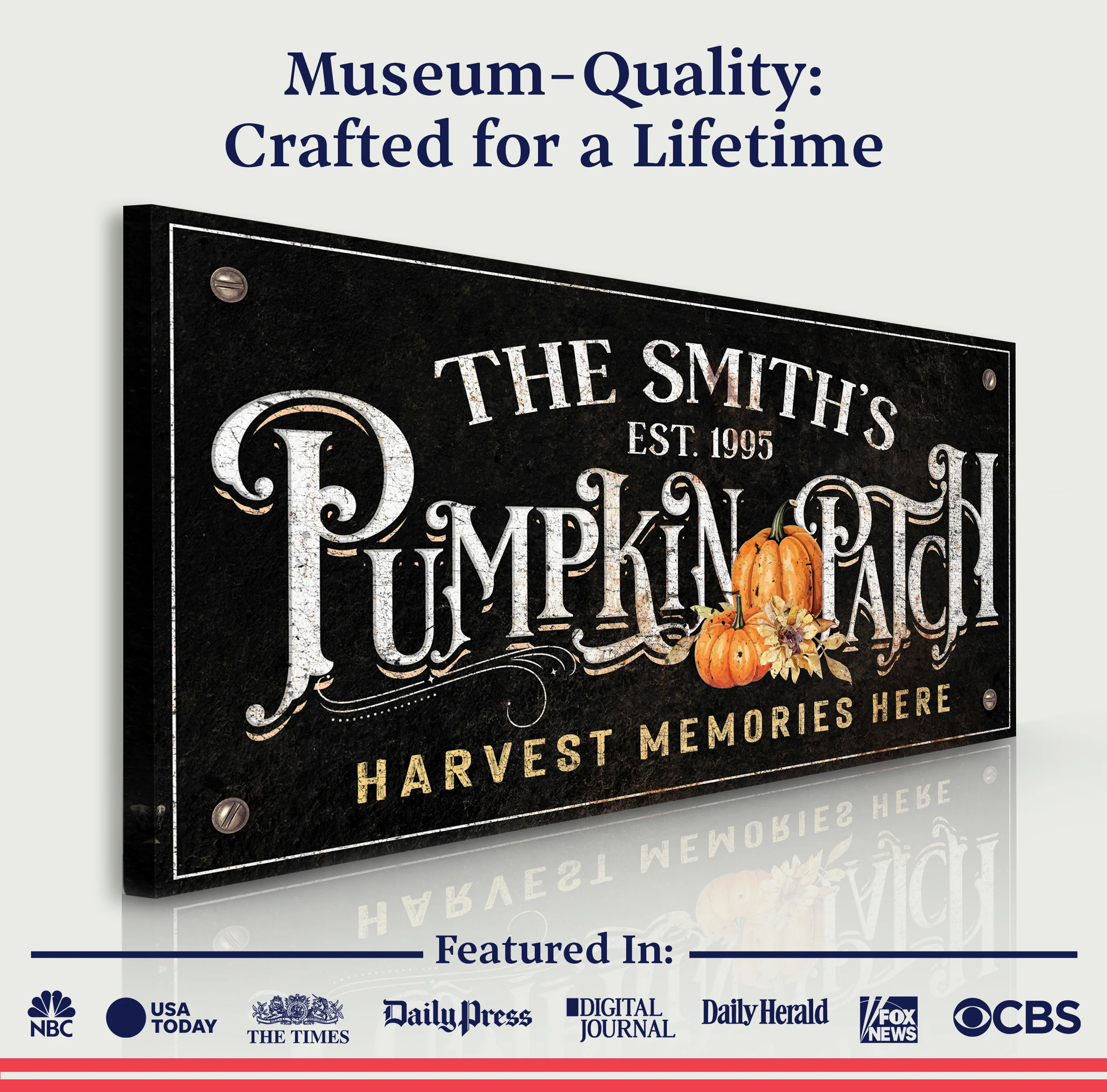 Harvest Memories Here Pumpkin Patch Sign - Image 4