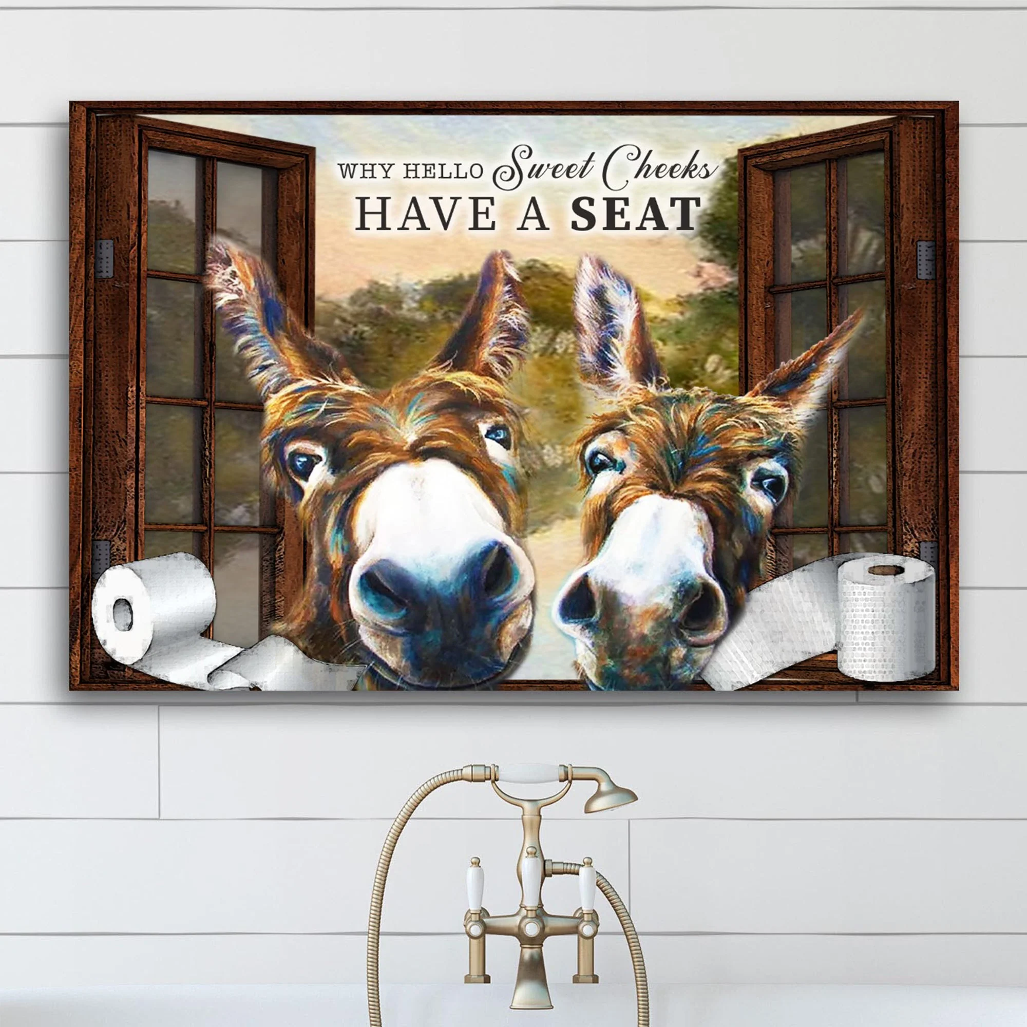 Have A Seat Sweet Cheeks Bathroom Sign