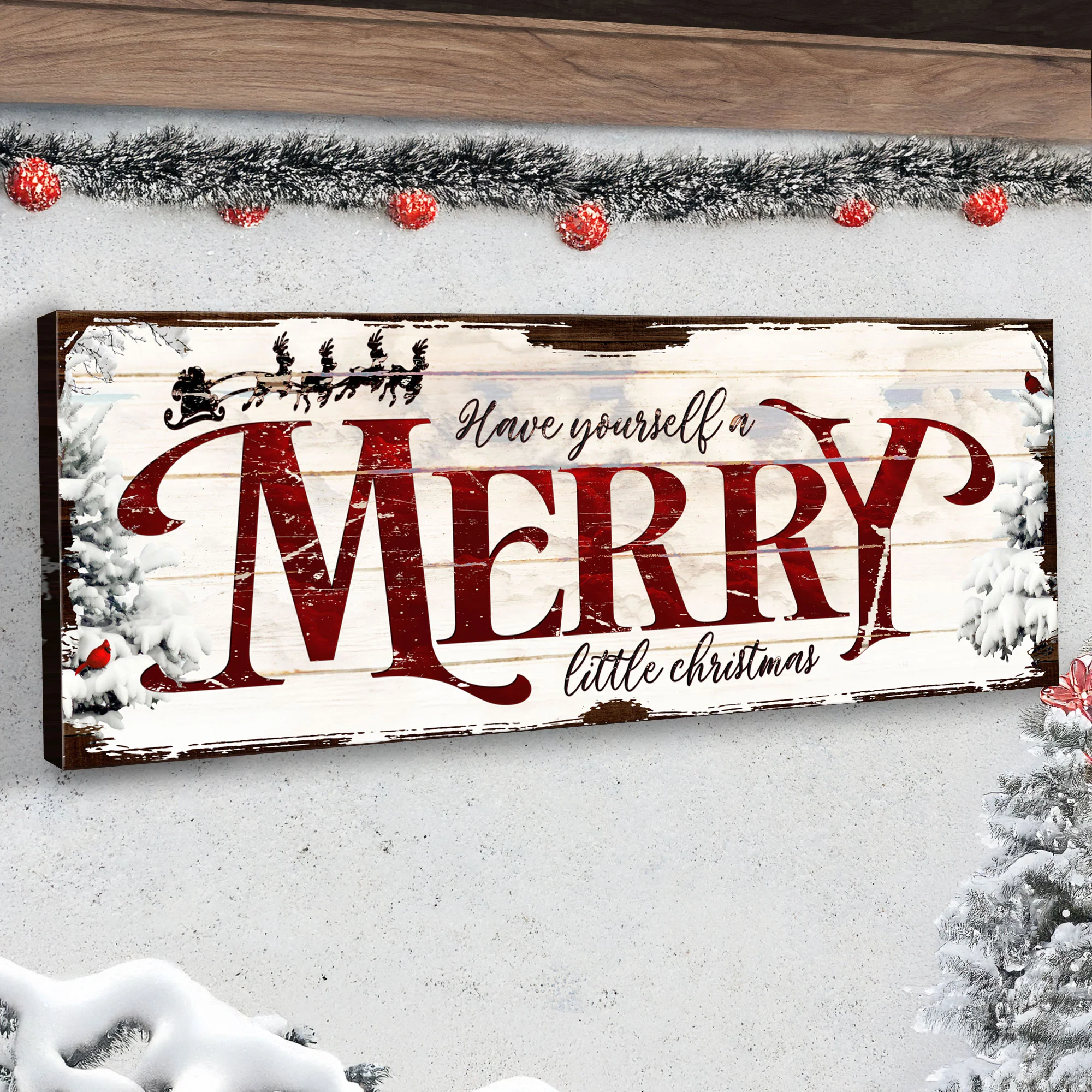 Have Yourself a Merry Little Christmas Sign VIII - Image 3