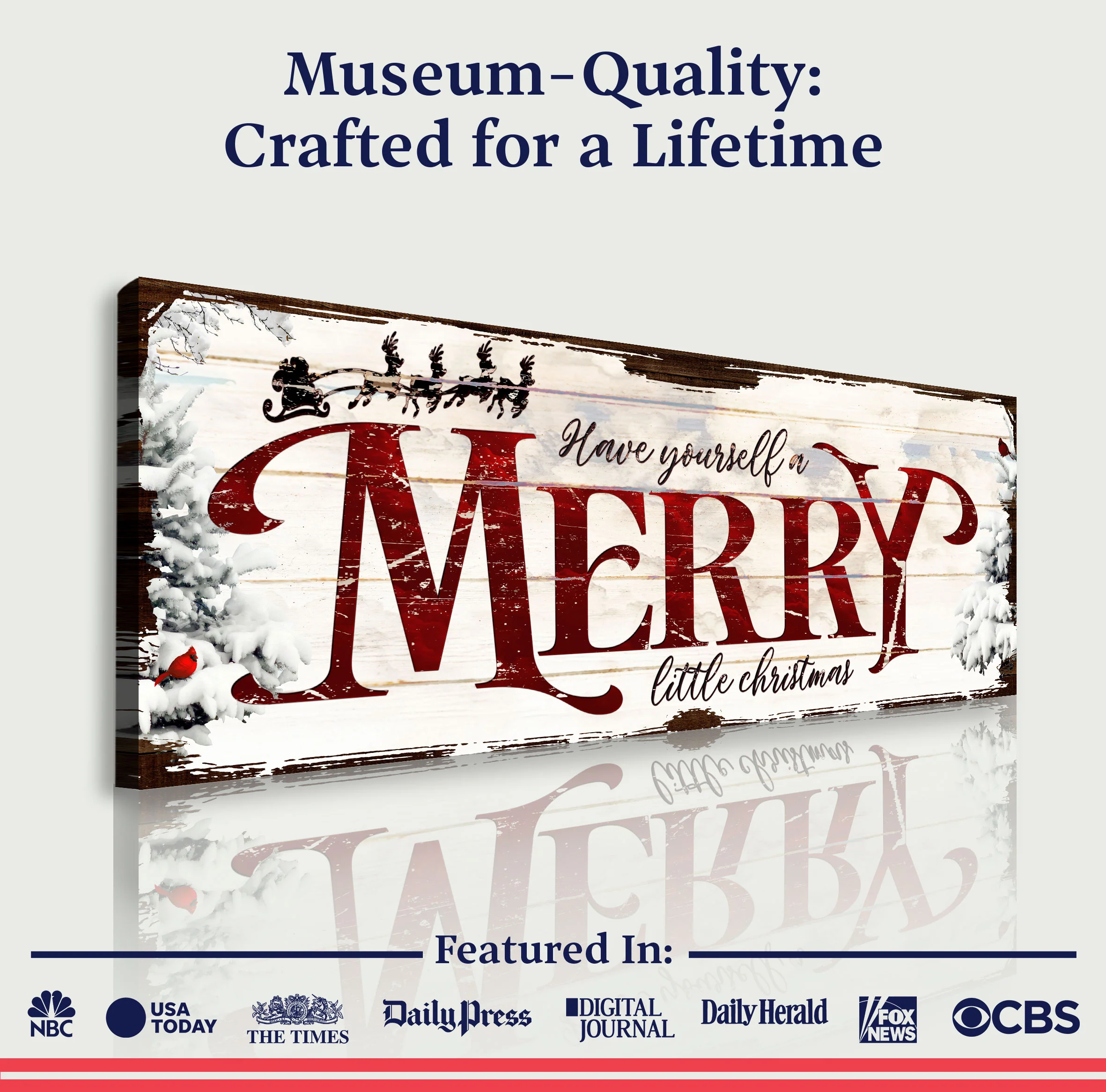 Have Yourself a Merry Little Christmas Sign VIII - Image 4