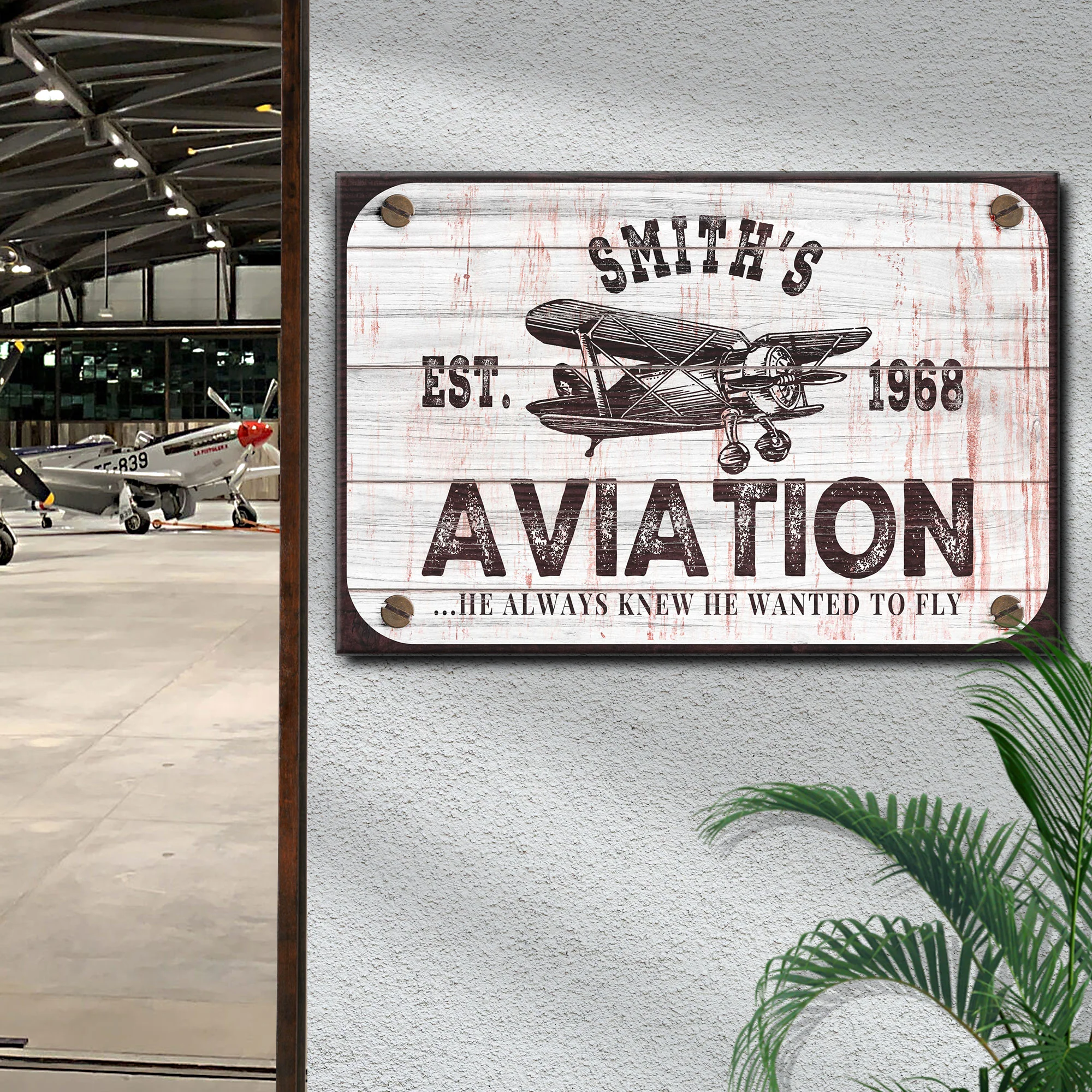 He Always Knew He Wanted To Fly Aviation Sign - Image 3