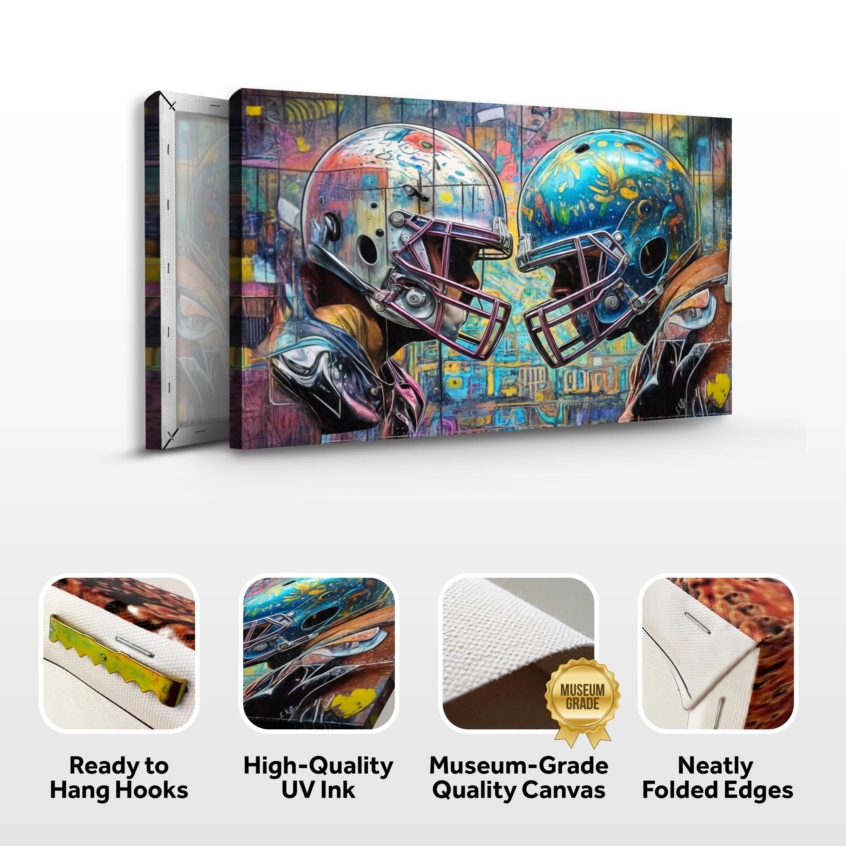 Helmet Clash - Sport Wall Art - Image 4