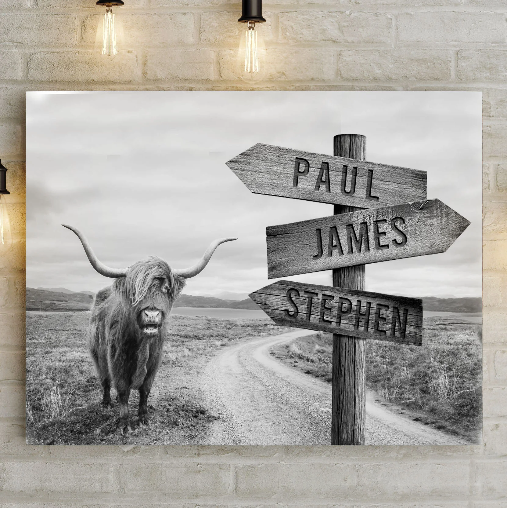 Highland Cow Rustic Sign - Image 7