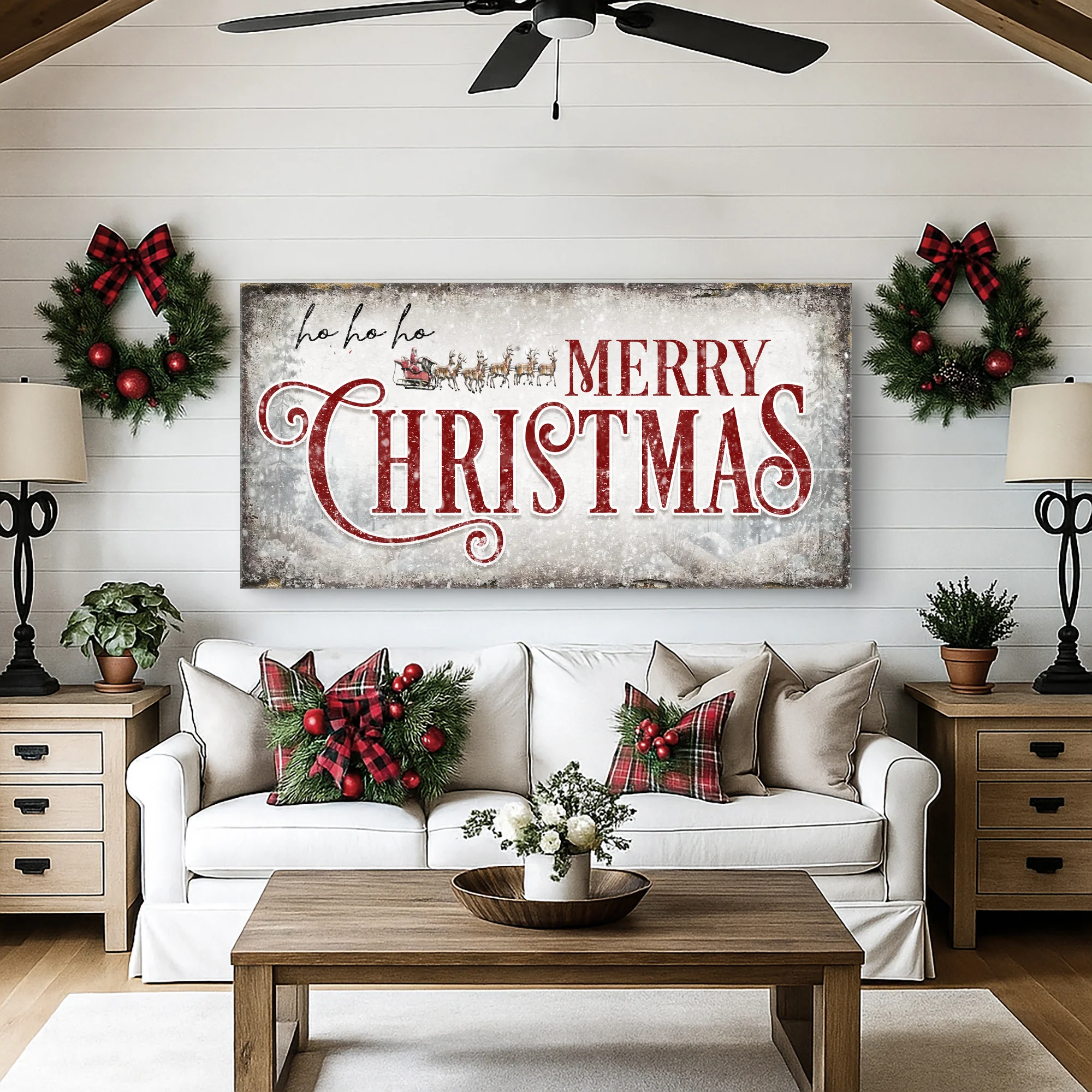 Ho Ho Ho Merry Christmas Wall Sign - Image 3