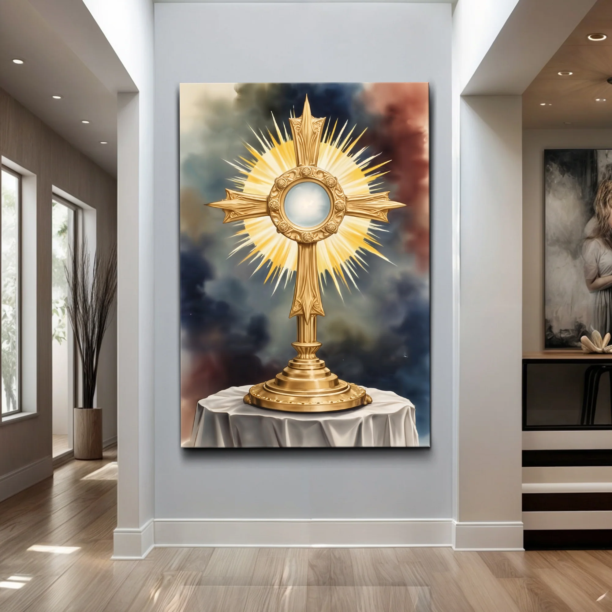 Holy Eucharist in Monstrance Faith Wall Art - Image 3