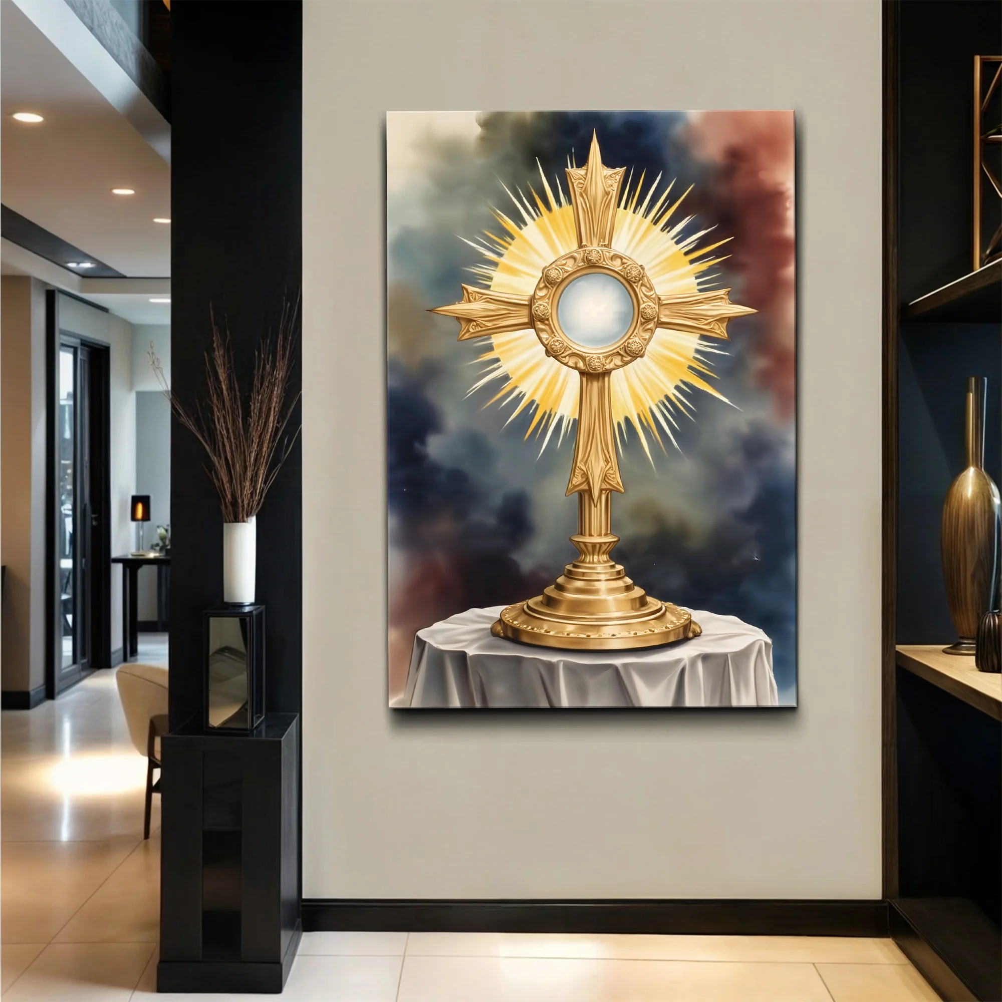 Holy Eucharist in Monstrance Faith Wall Art - Image 4