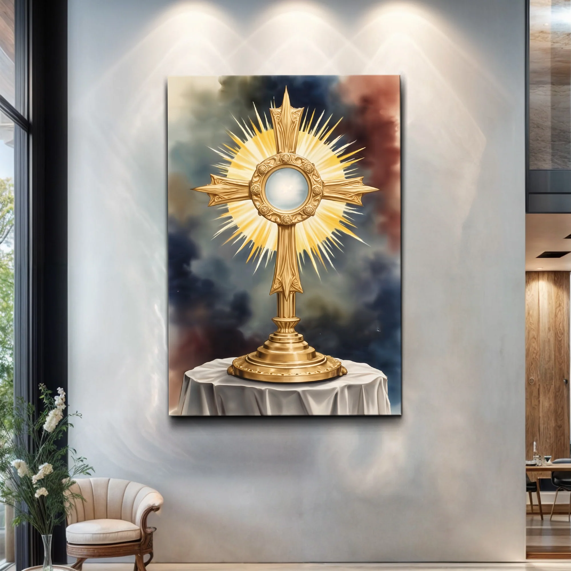 Holy Eucharist in Monstrance Faith Wall Art - Image 5