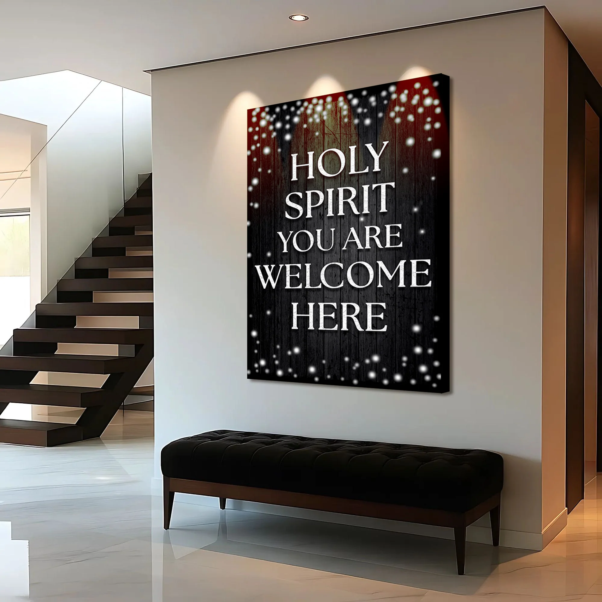 Holy Spirit You Are Welcome Here Faith Wall Sign IV - Image 2
