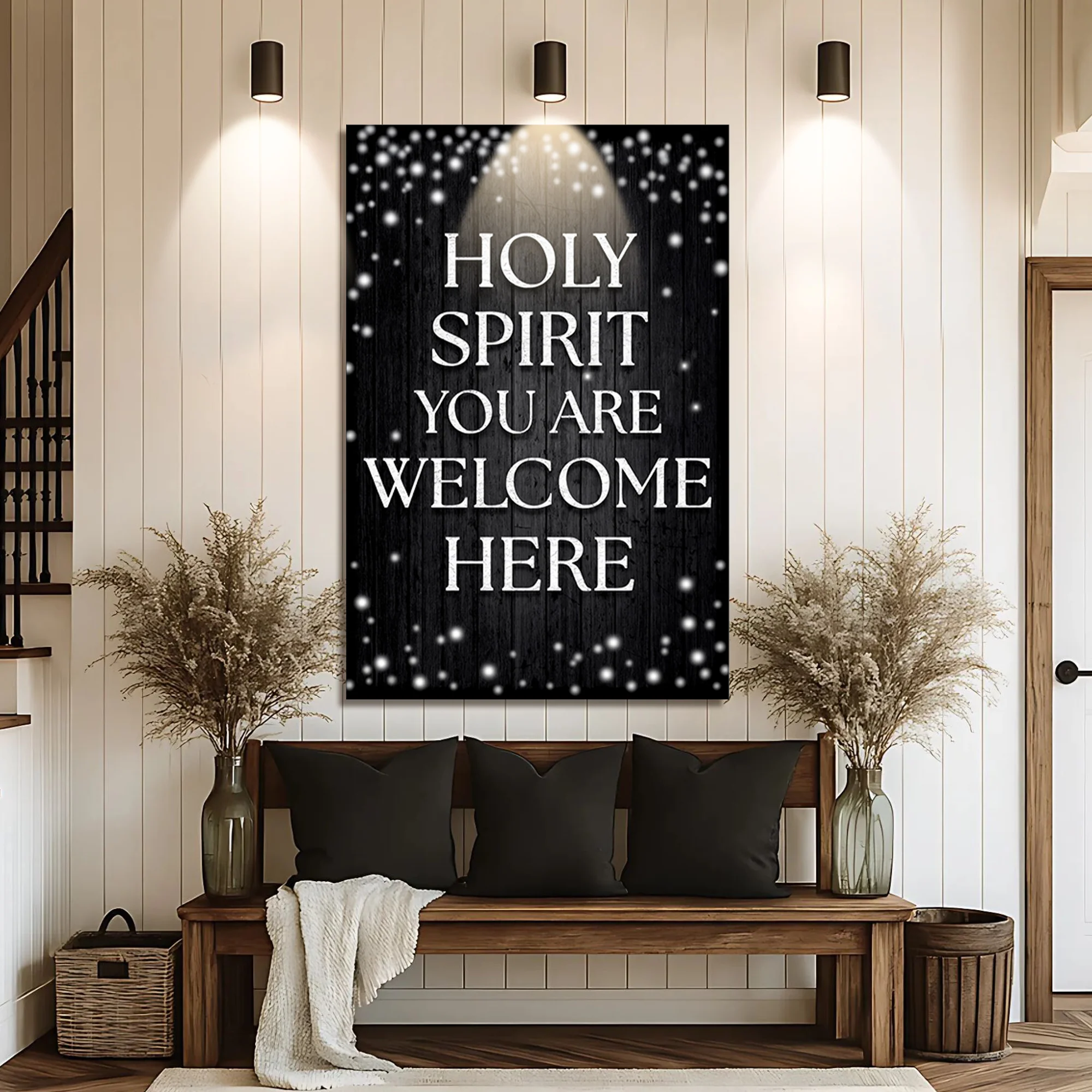 Holy Spirit You Are Welcome Here Faith Wall Sign IV - Image 3