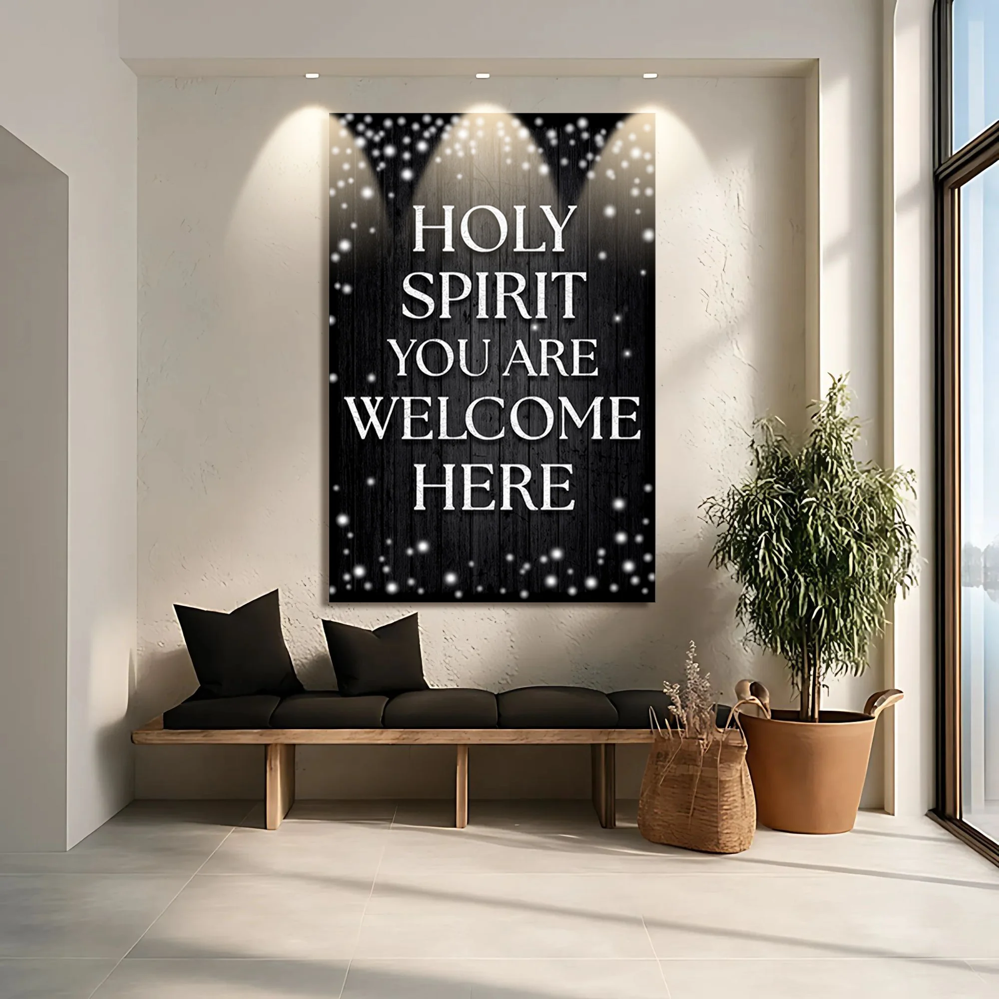 Holy Spirit You Are Welcome Here Faith Wall Sign IV - Image 5