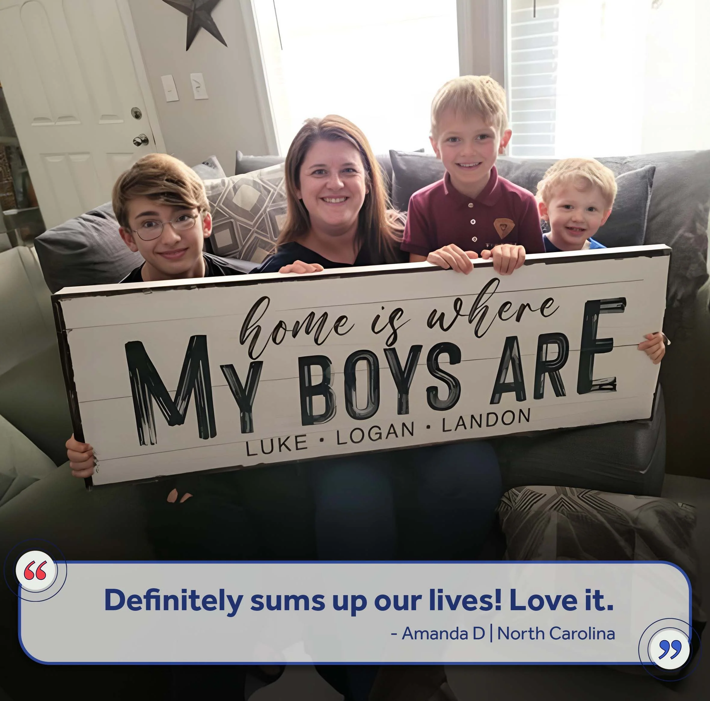 Home Is Where My Boys Are Sign - Image 6
