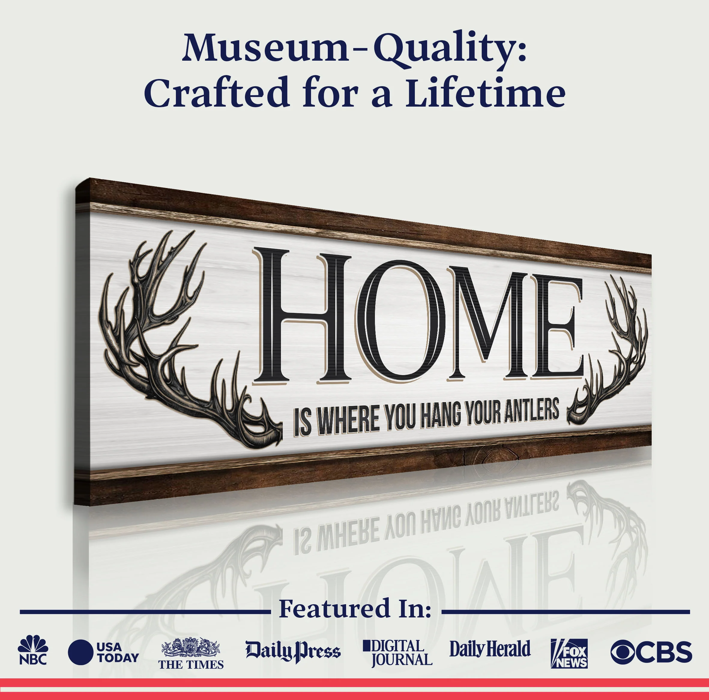 Home Is Where You Hang Your Antlers Sign - Image 4
