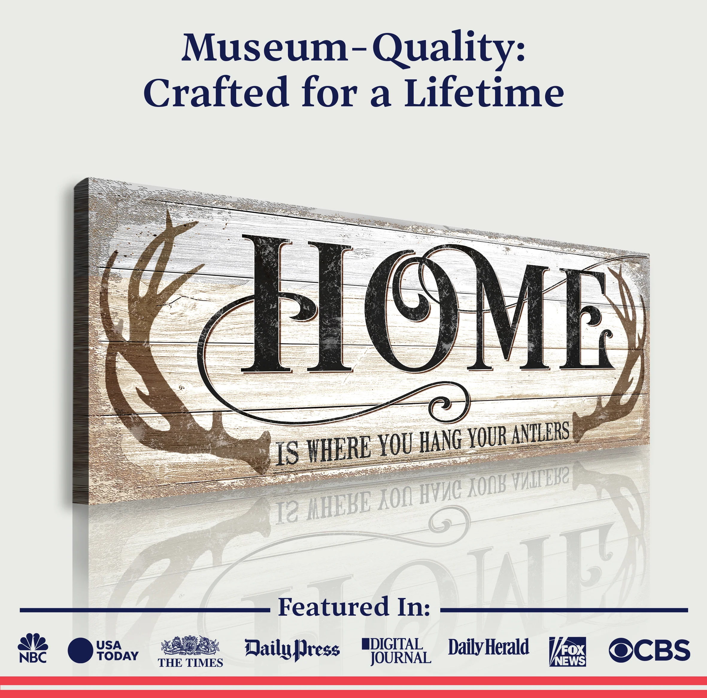 Home Is Where You Hang Your Antlers Sign II - Image 4