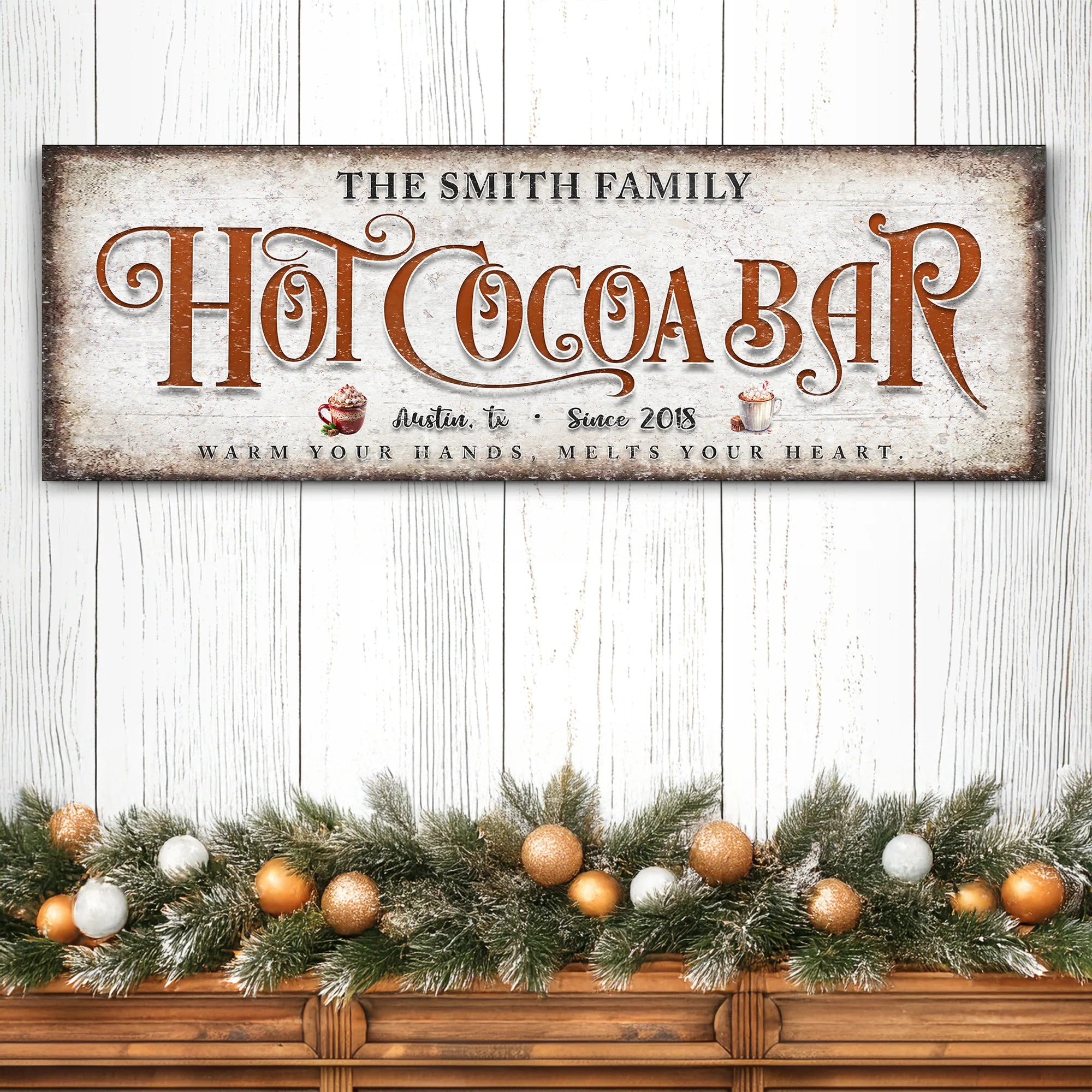 Hot Chocolate Christmas Bar Sign II - Image 2