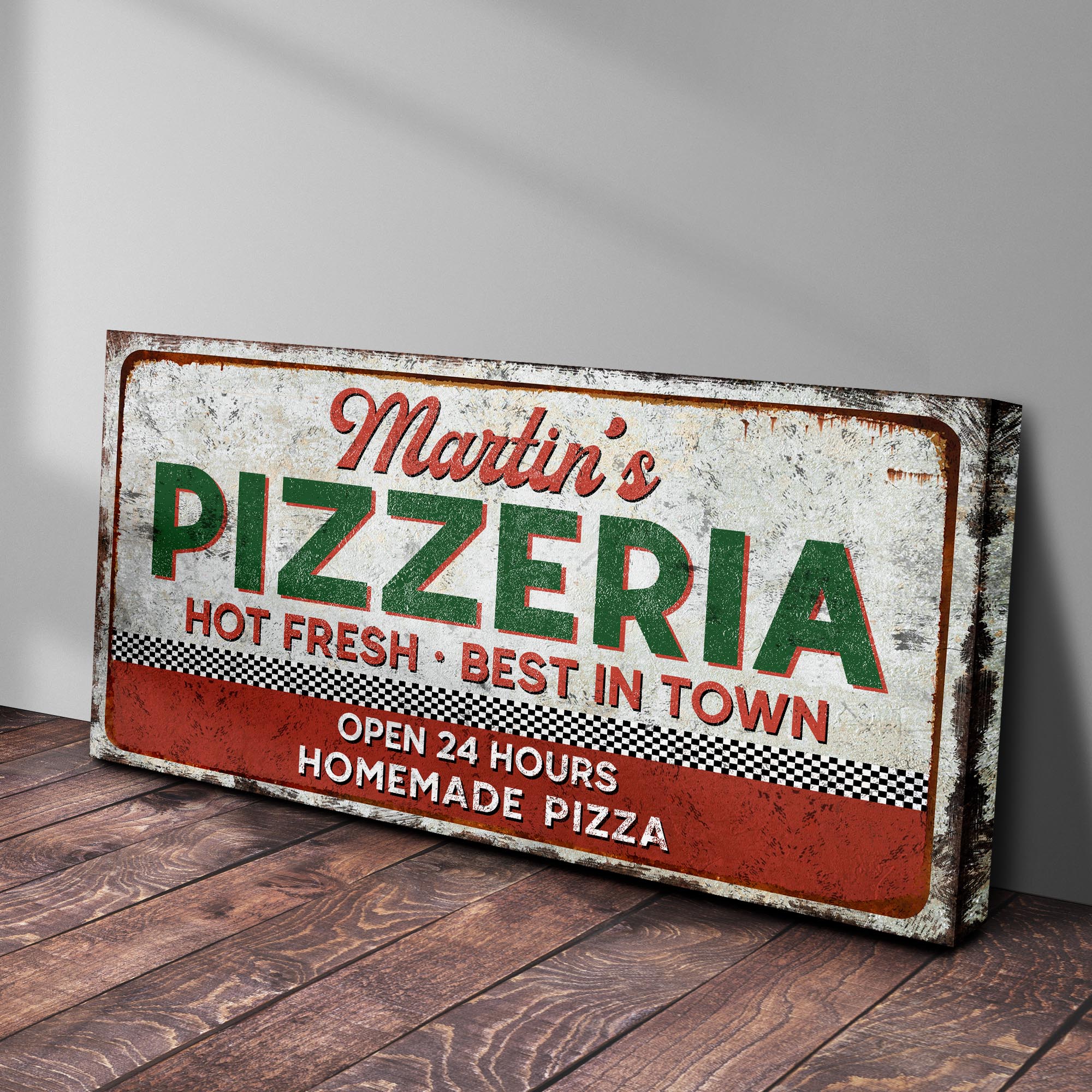 Hot Fresh Best In Town Pizzeria Sign - Image 3