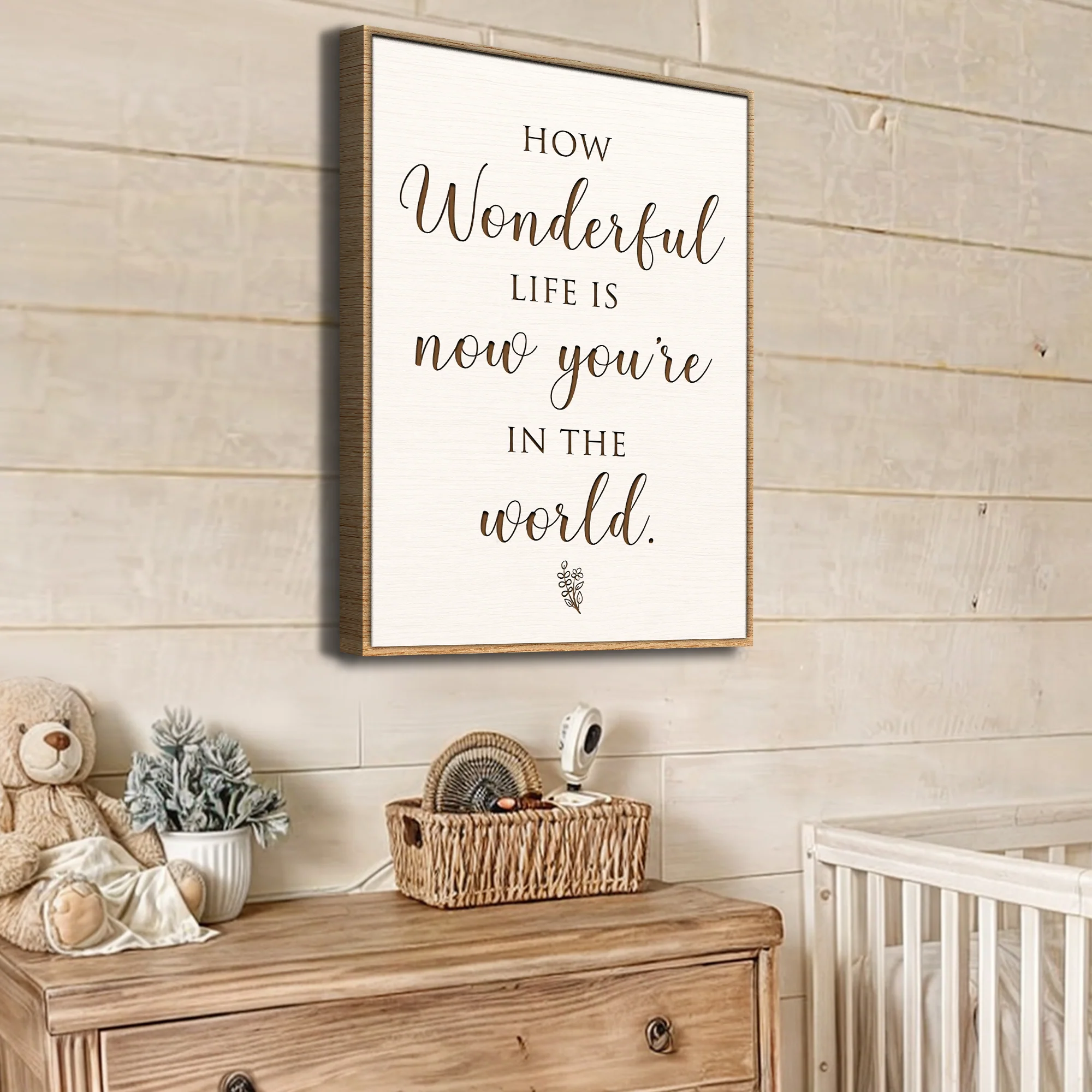 How Wonderful Life Is Nursery Sign II - Image 2