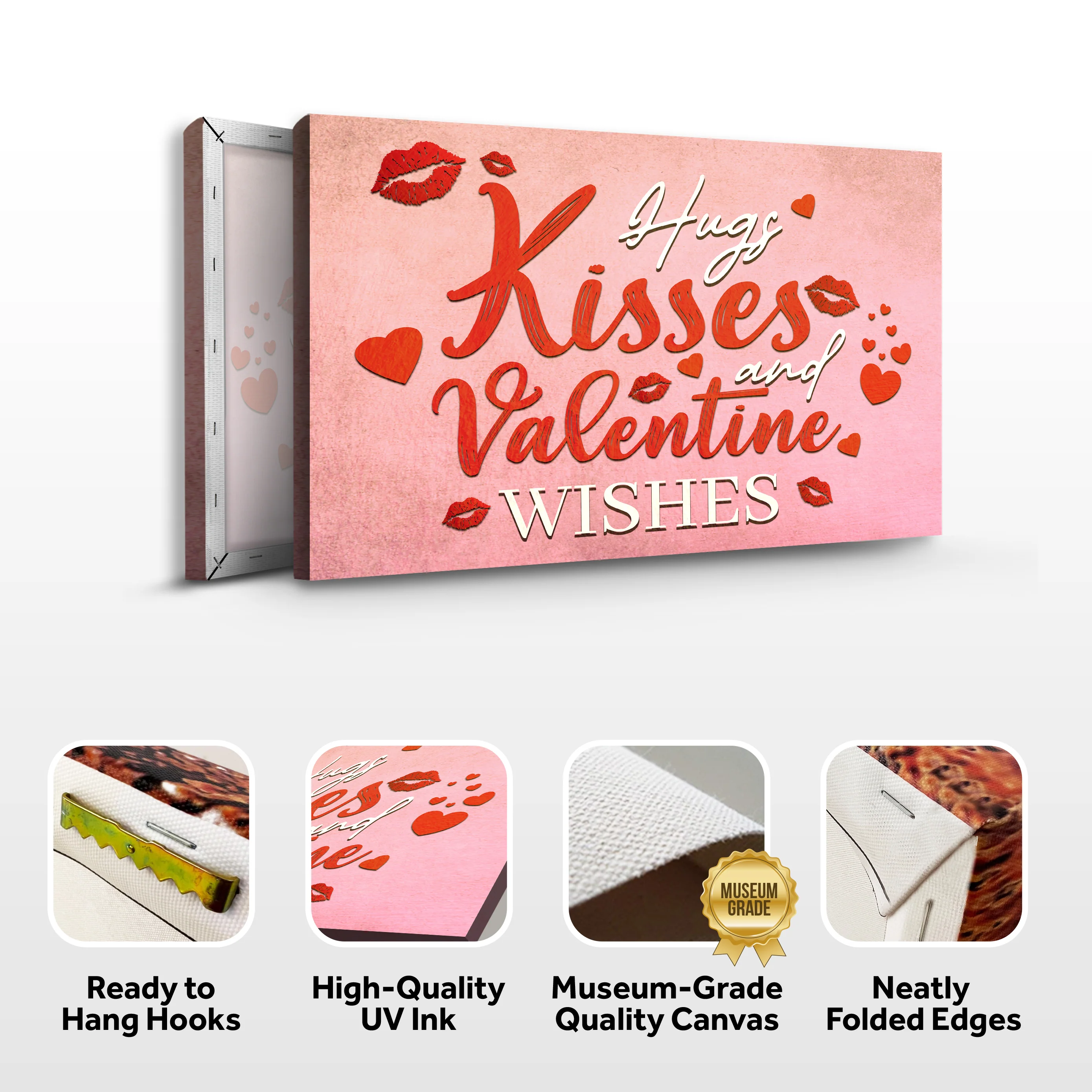 Hugs Kisses and Valentine Wishes Sign II - Image 4
