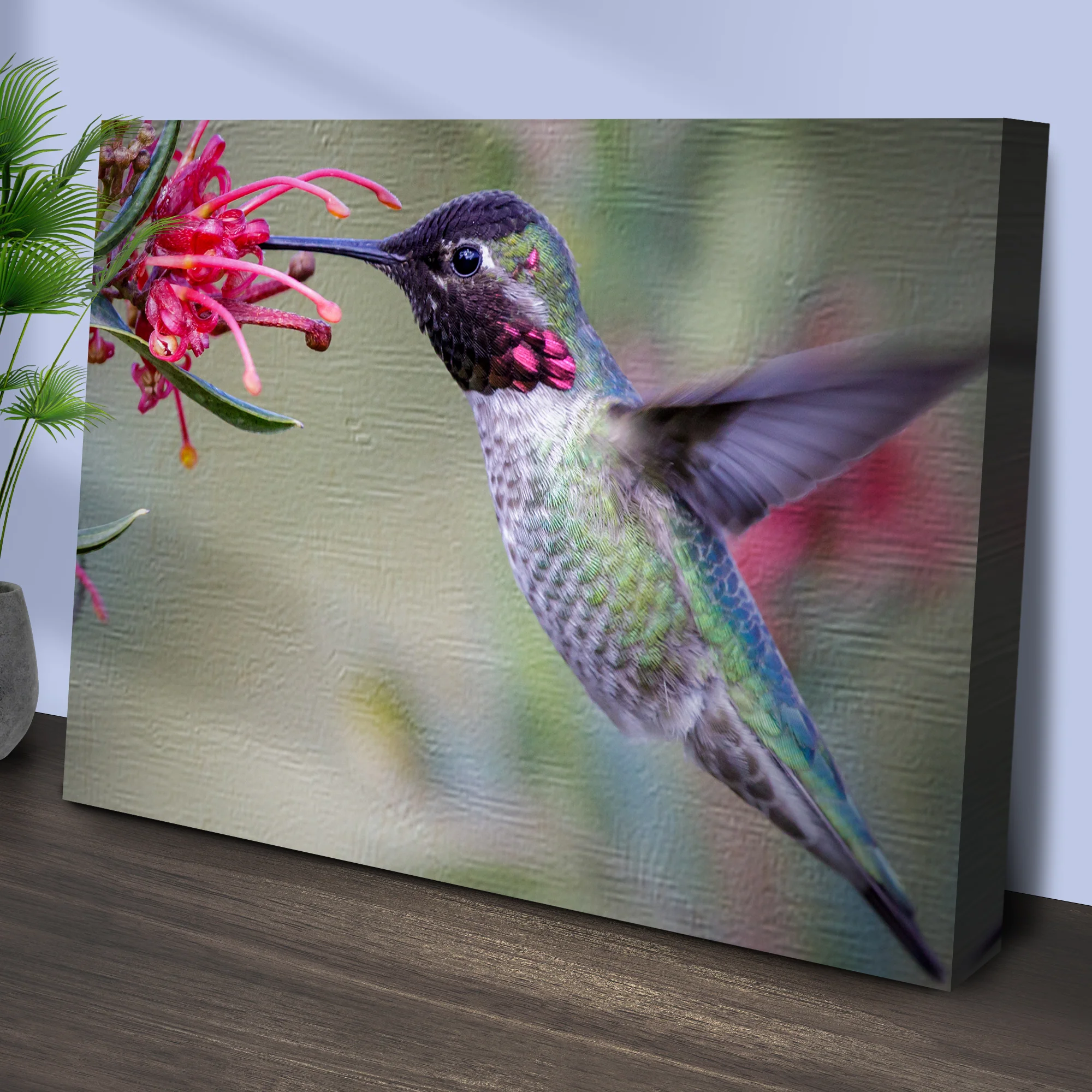 Hummingbird Spring Canvas Wall Art - Image 3