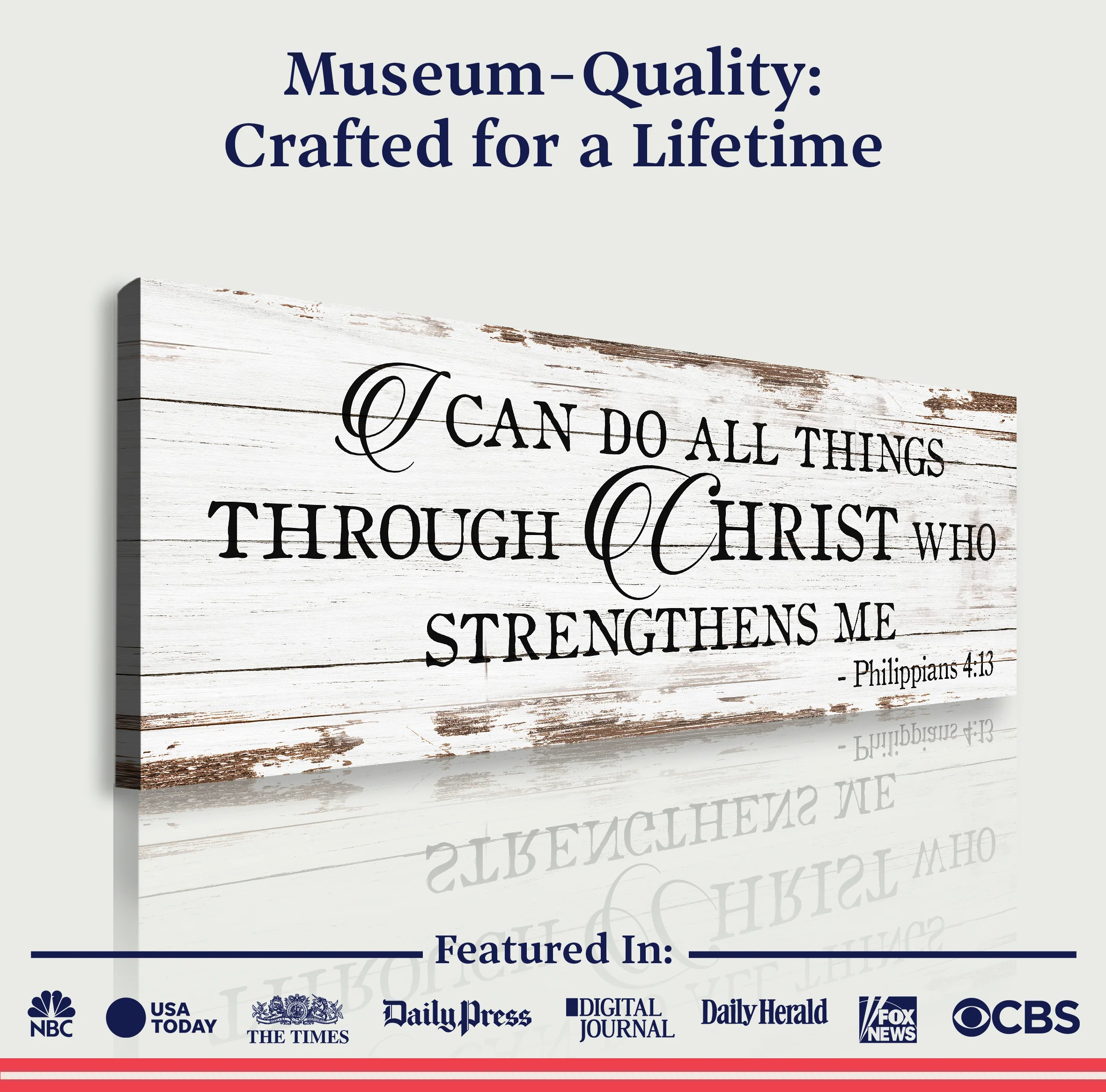I Can Do All Things Through Christ Who Strengthens Me Faith Sign III - Image 4
