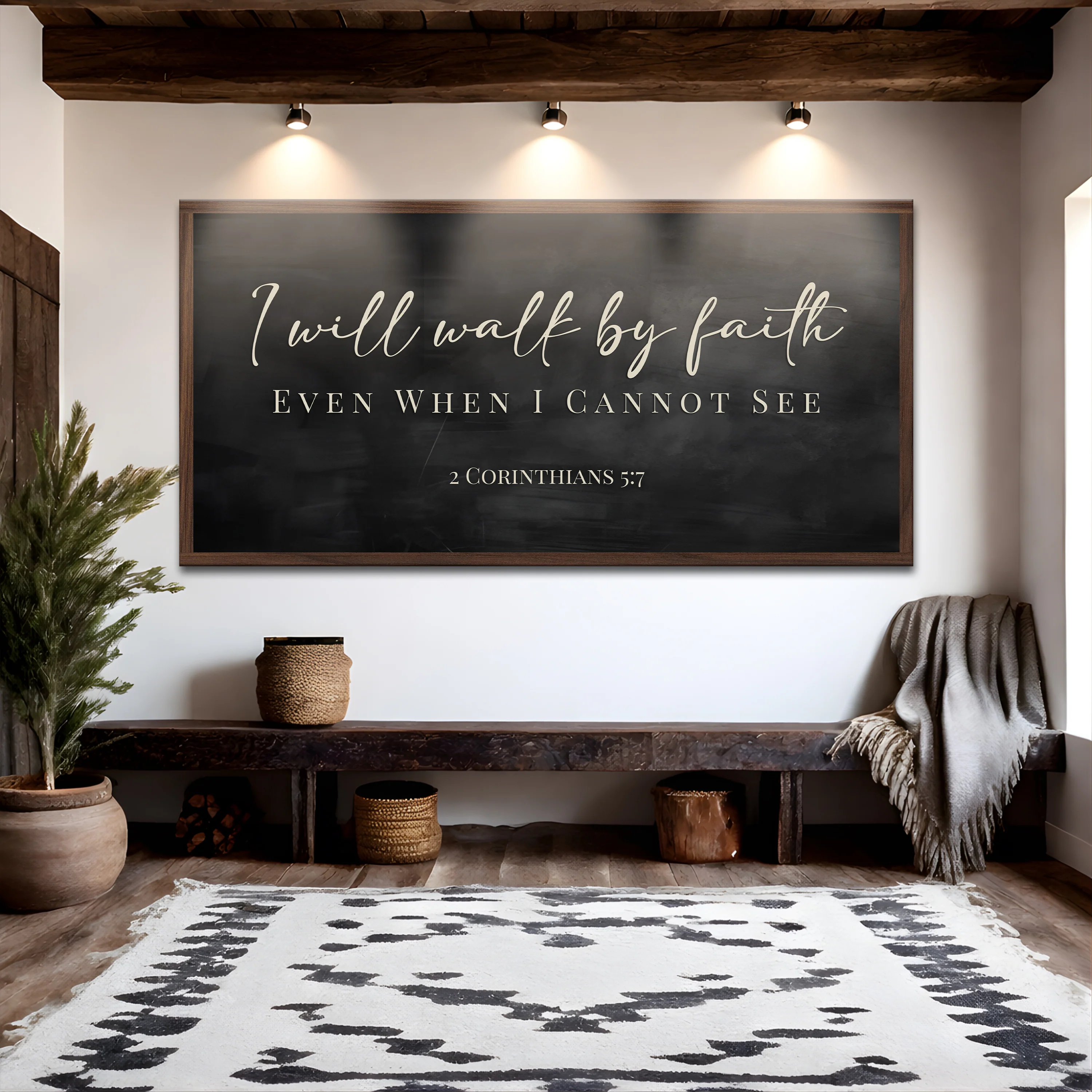 I Will Walk By Faith - 2 Corinthians 5:7 Faith Sign IV - Image 2
