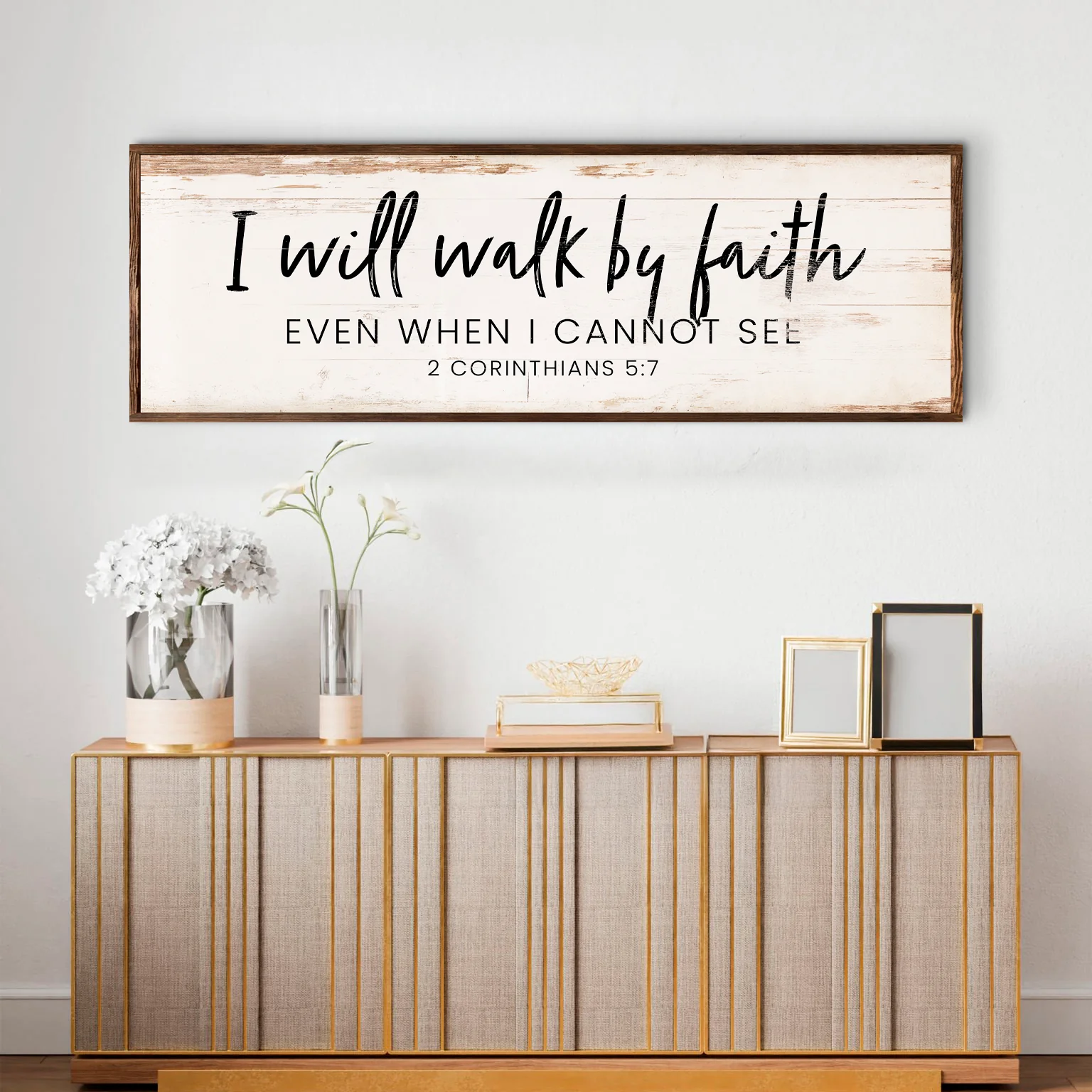 I Will Walk By Faith - 2 Corinthians 5:7 Faith Sign V - Image 3