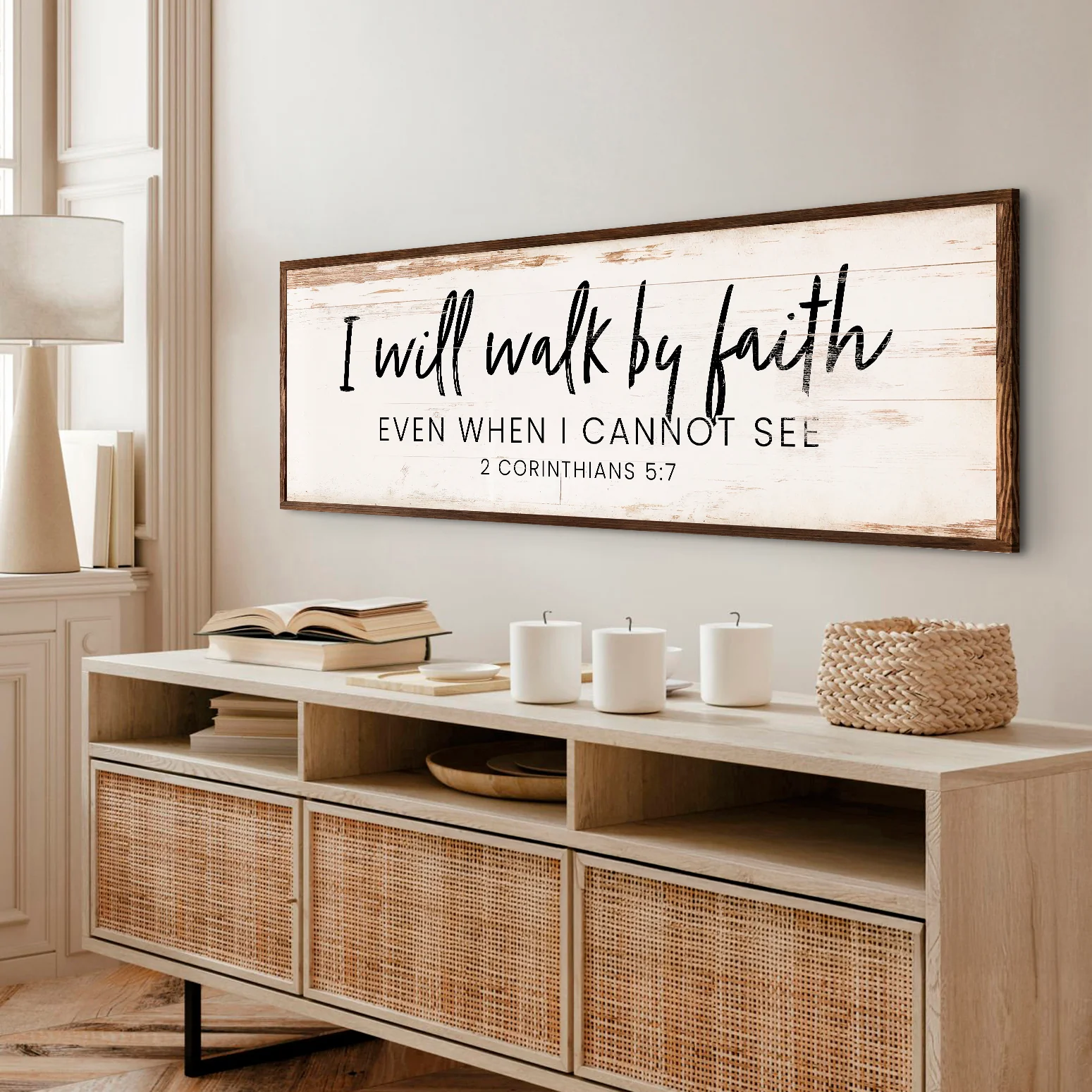 I Will Walk By Faith - 2 Corinthians 5:7 Faith Sign V - Image 5