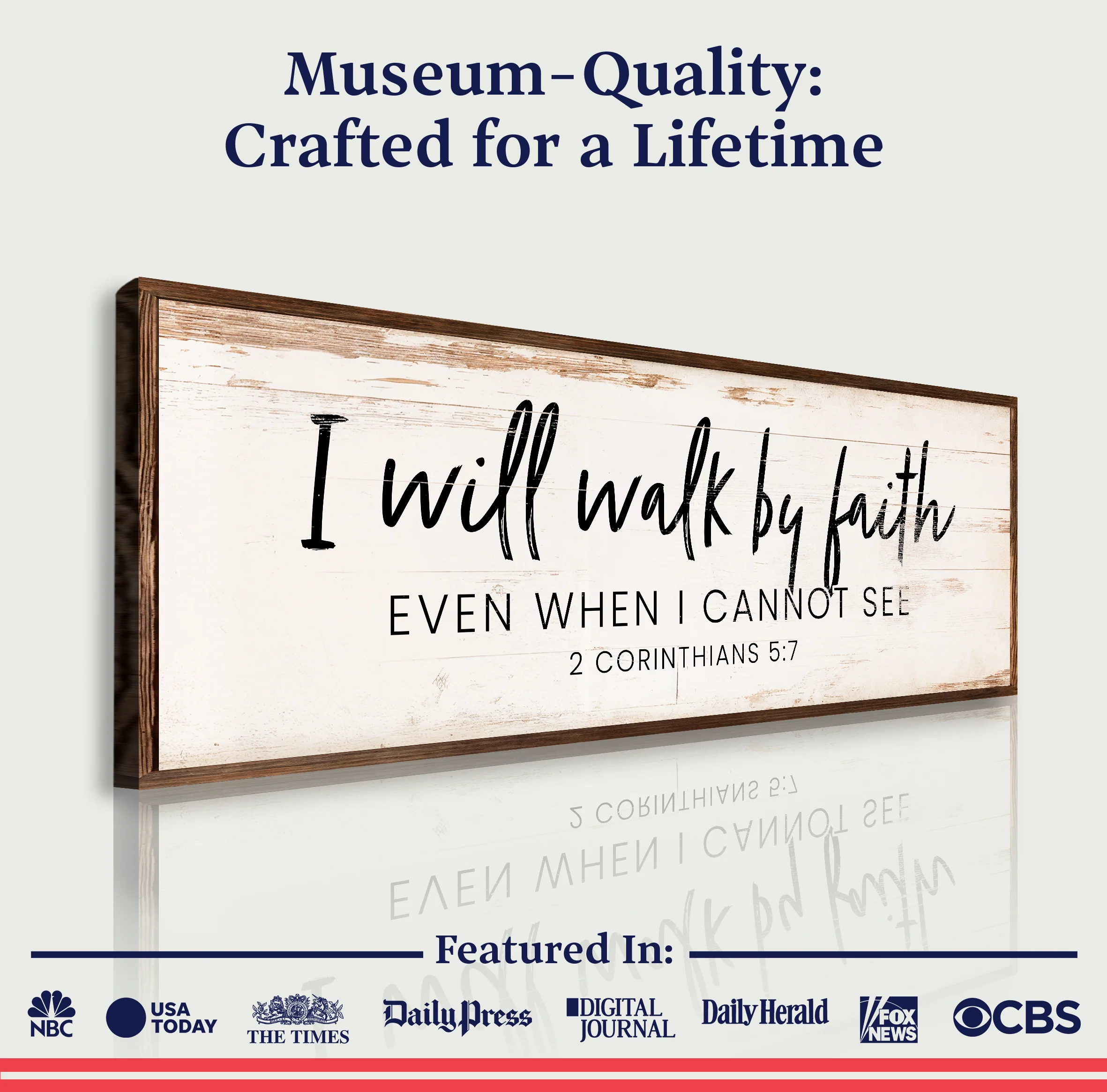 I Will Walk By Faith - 2 Corinthians 5:7 Faith Sign V - Image 6