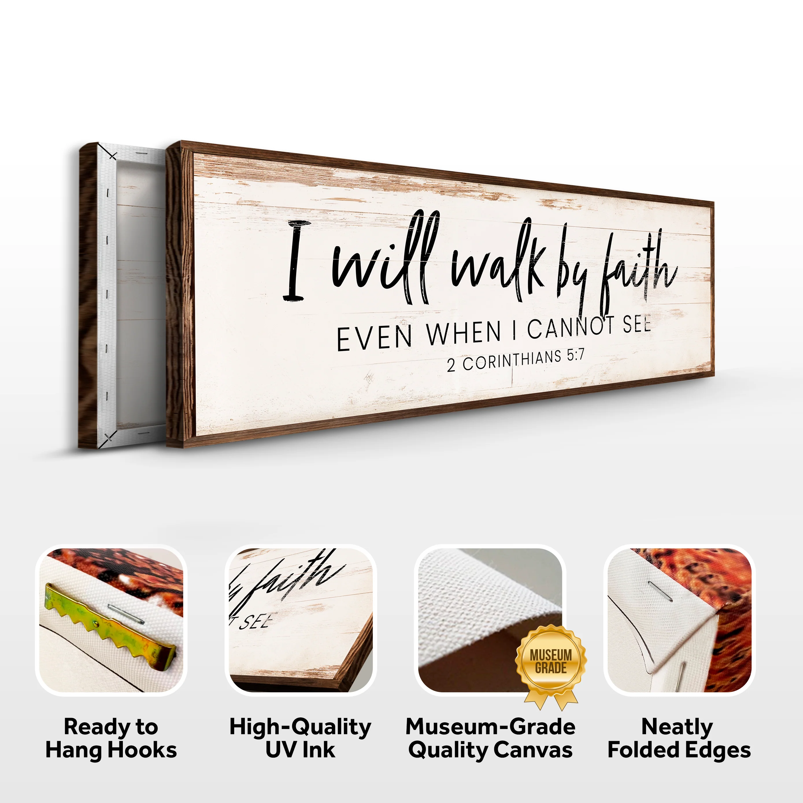 I Will Walk By Faith - 2 Corinthians 5:7 Faith Sign V - Image 8